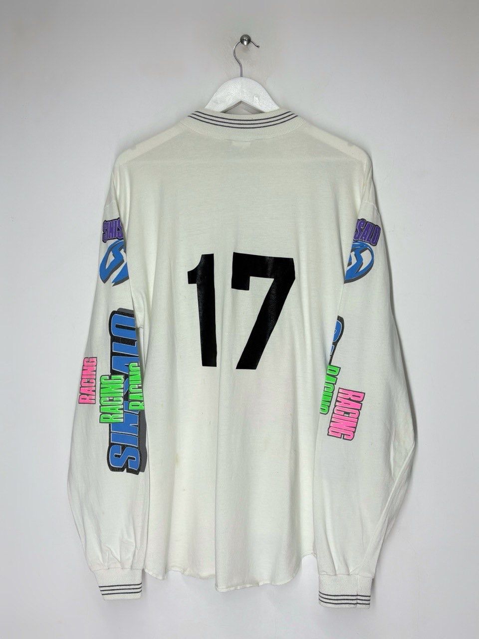 Other Vintage Sinisalo Kawasaki Racing Motocross Long Sleeve Shirt Size US XL / EU 56 / 4 - 2 Thumbnail