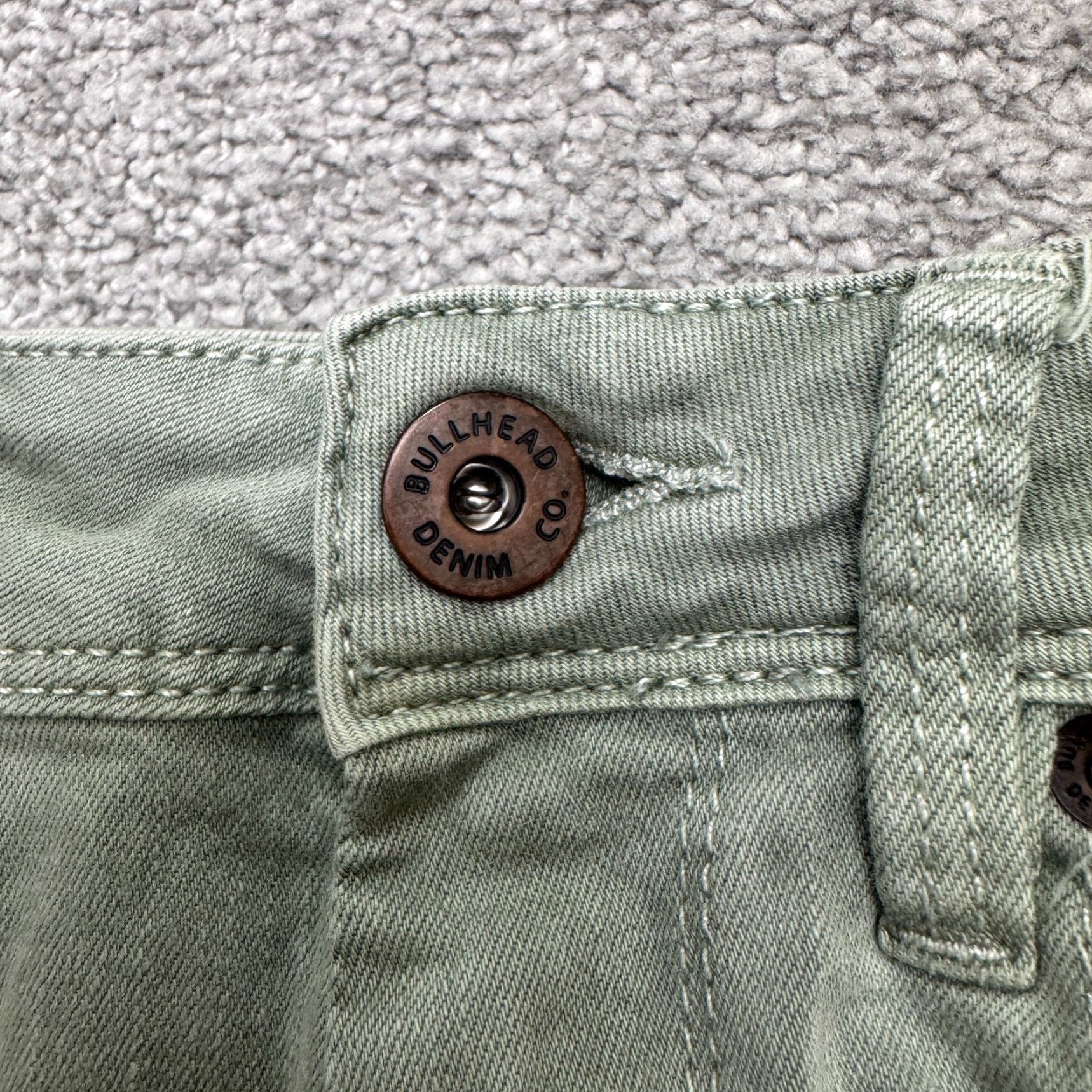 Vintage Bullhead Jeans High Rise Skinny Denim Green 26x27 Adult Regular 26 Green 5-Pocket Womens Size 25" / US 0 / IT 36 - 3 Thumbnail