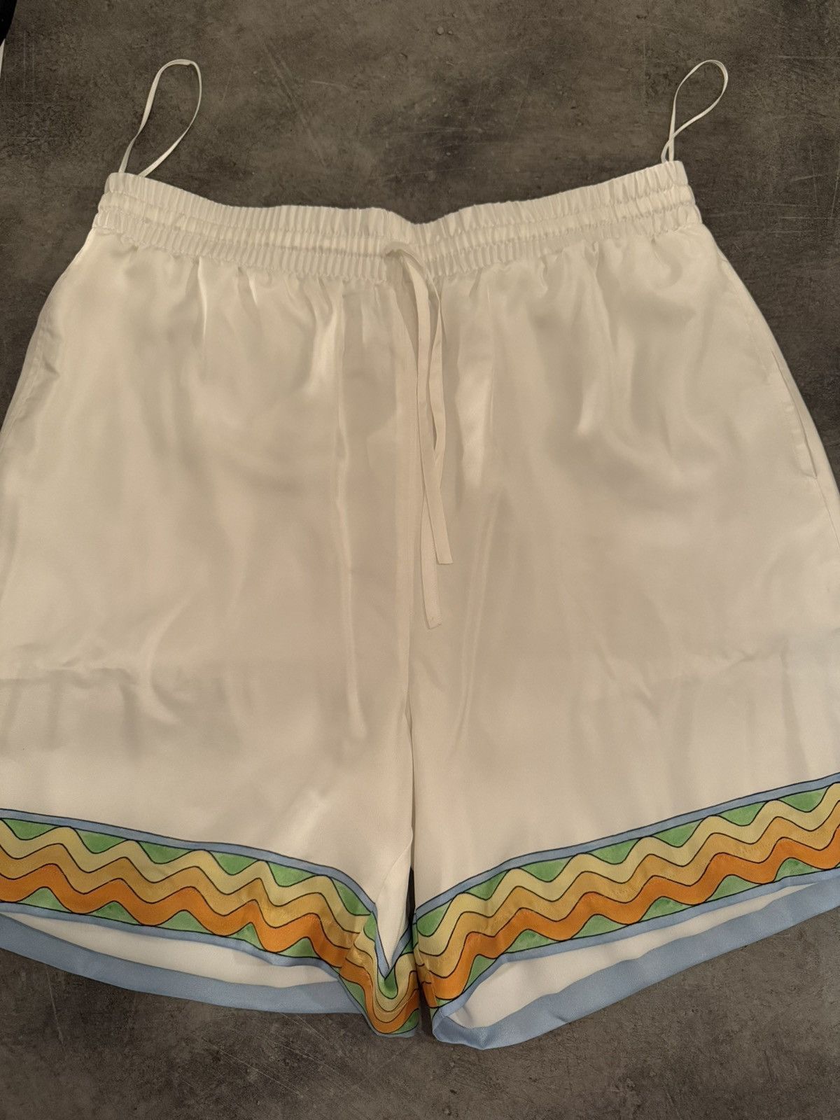 Casablanca Casablanca Afro Cubism Silk Shorts XL – Tennis Club Size US 44 / EU 60 - 1 Thumbnail