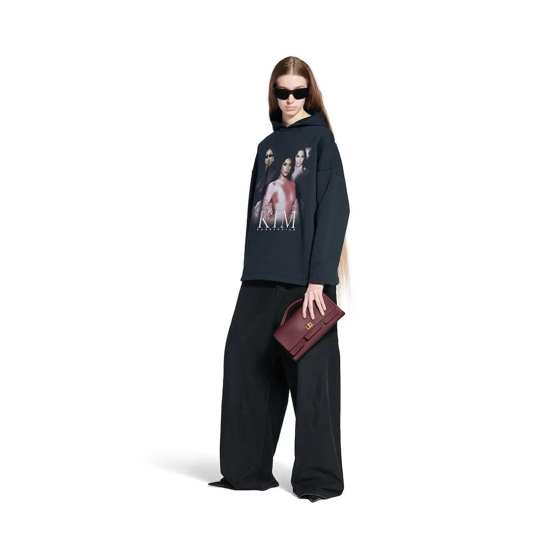 Balenciaga os11x0126 Size: OS / Bel Air Small Clutch On Strap Burgundy Size ONE SIZE - 7 Thumbnail