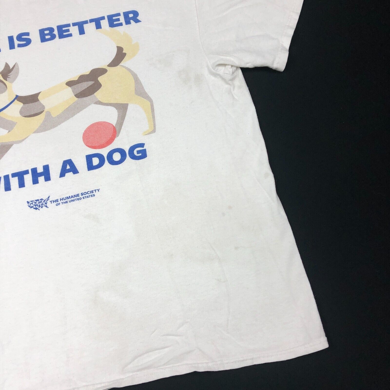 Vintage The Humane Society Life is Better With a Dog T Shirt Large Size US L / EU 52-54 / 3 - 2 Thumbnail