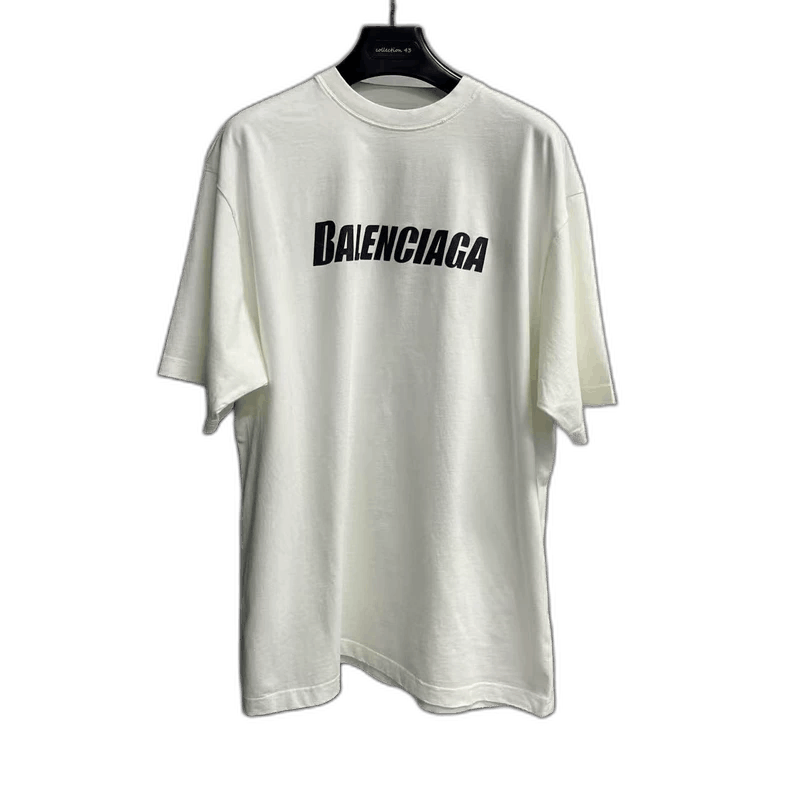 Balenciaga Balenciaga White Hole Logo Round Neck T-Shirt Size US S / EU 44-46 / 1 - 1 Thumbnail