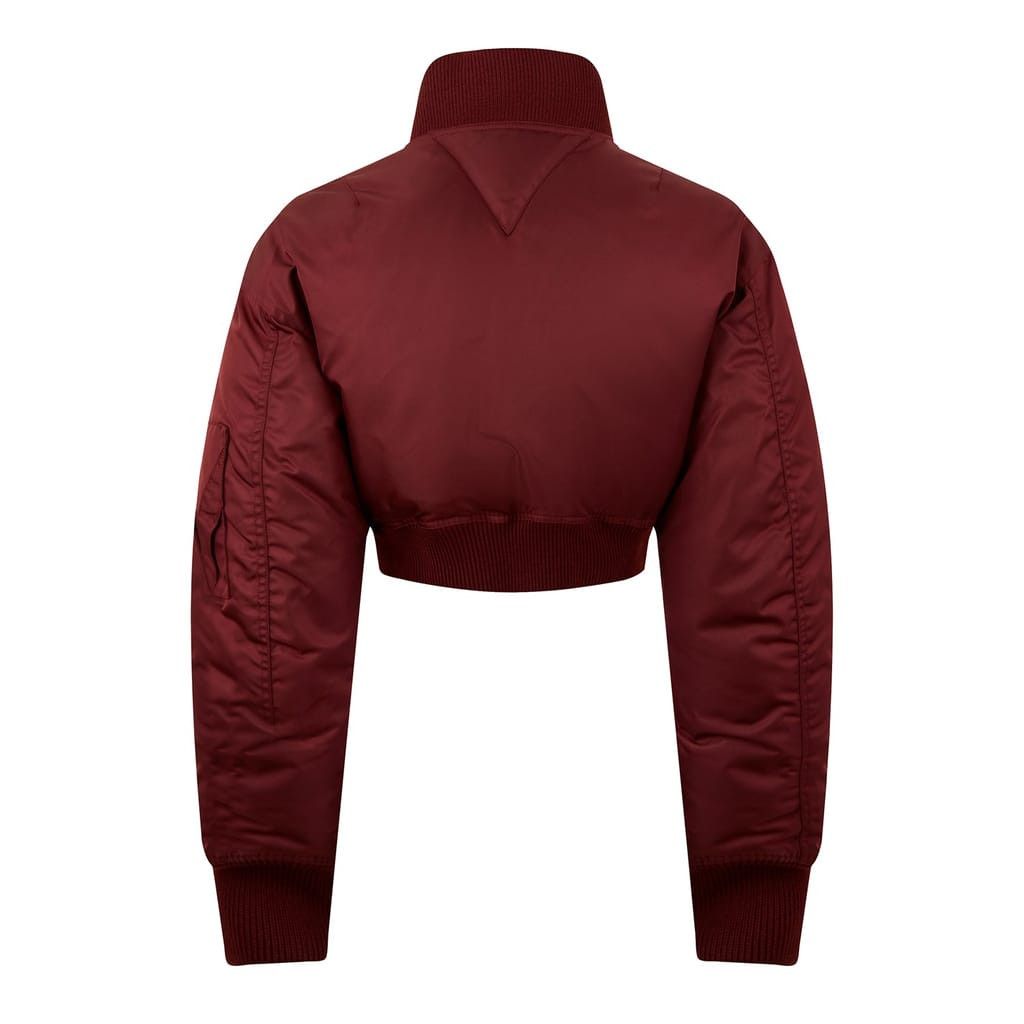 Bottega Veneta Bottega Veneta Cropped Long Sleeve Regular Fit Blouse in Red Size XXS / US 00 / IT 34 - 3 Thumbnail