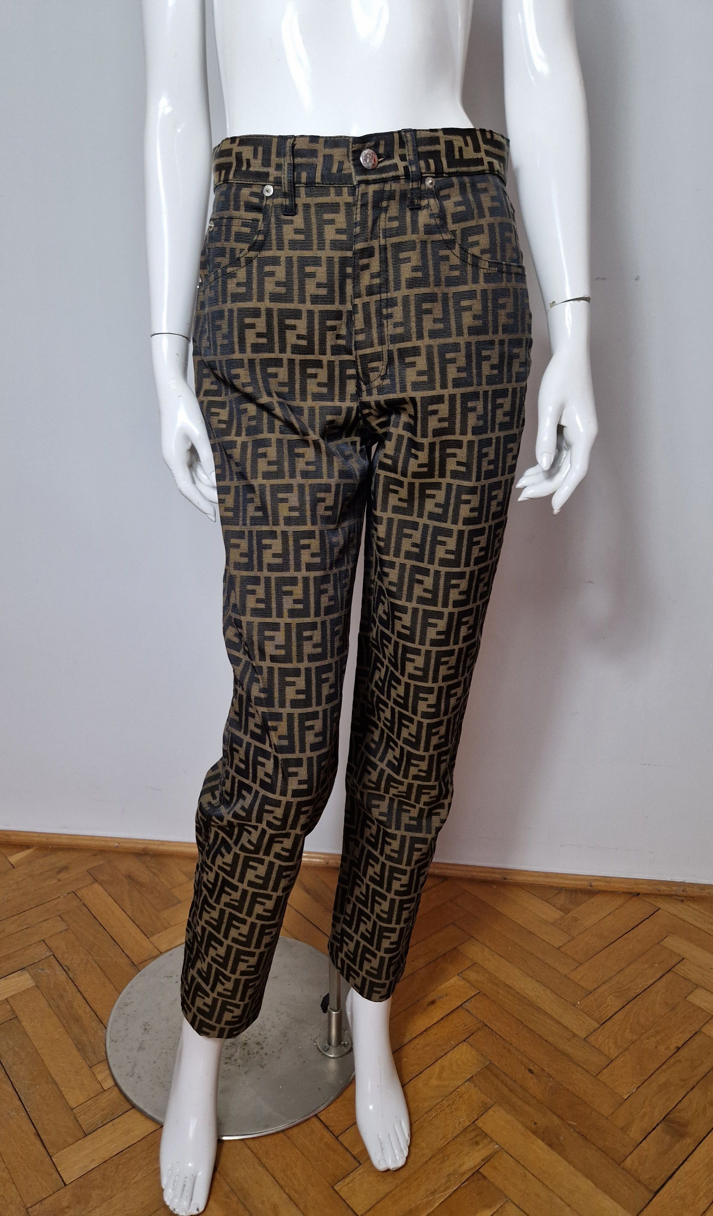 Fendi × Vintage Fendi zucca monogram pants Size 26" / US 2 / IT 38 - 5 Thumbnail