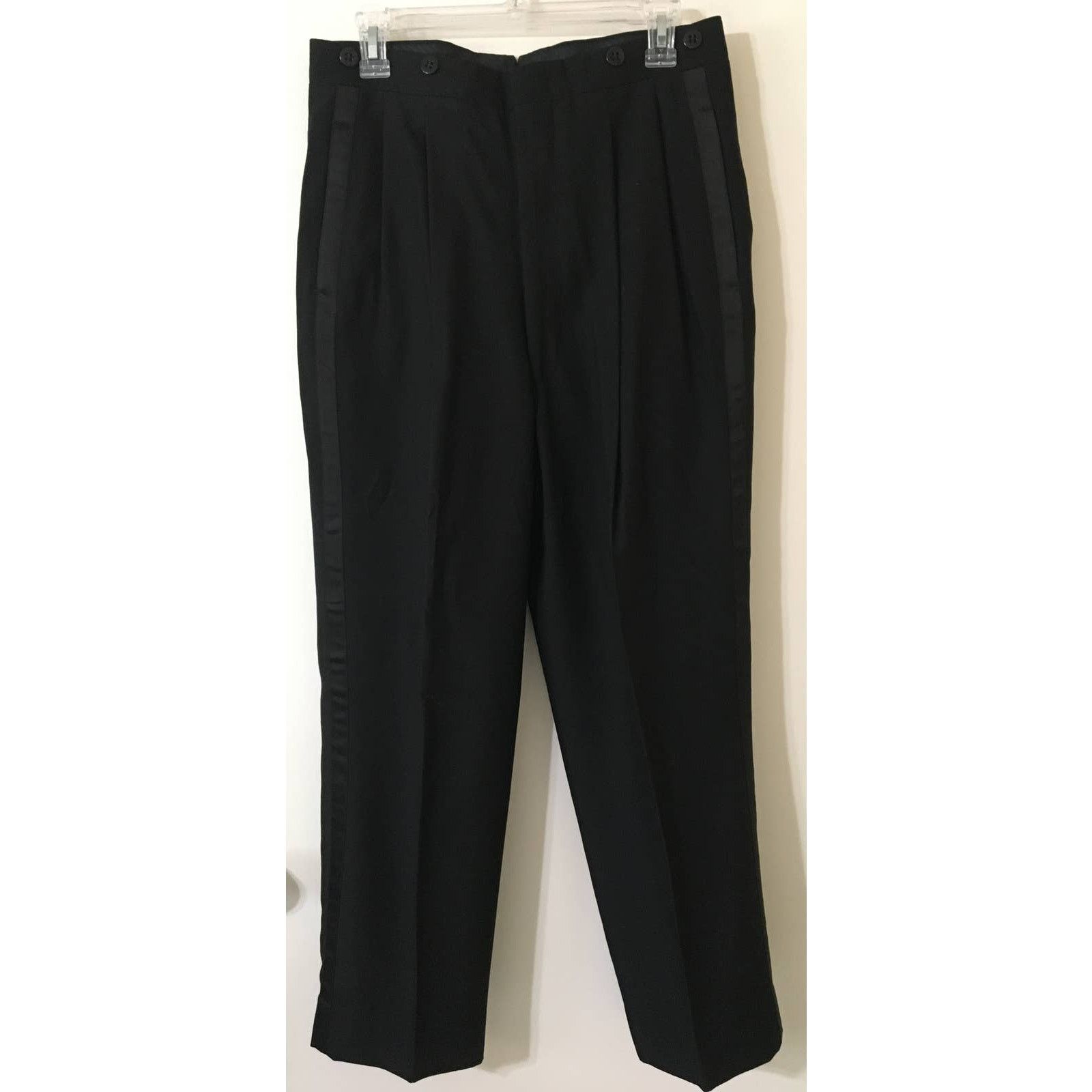 After Six After Six by Rudofker Large Blak Tuxedo Jacket Pleated Pants Size 42R - 3 Thumbnail