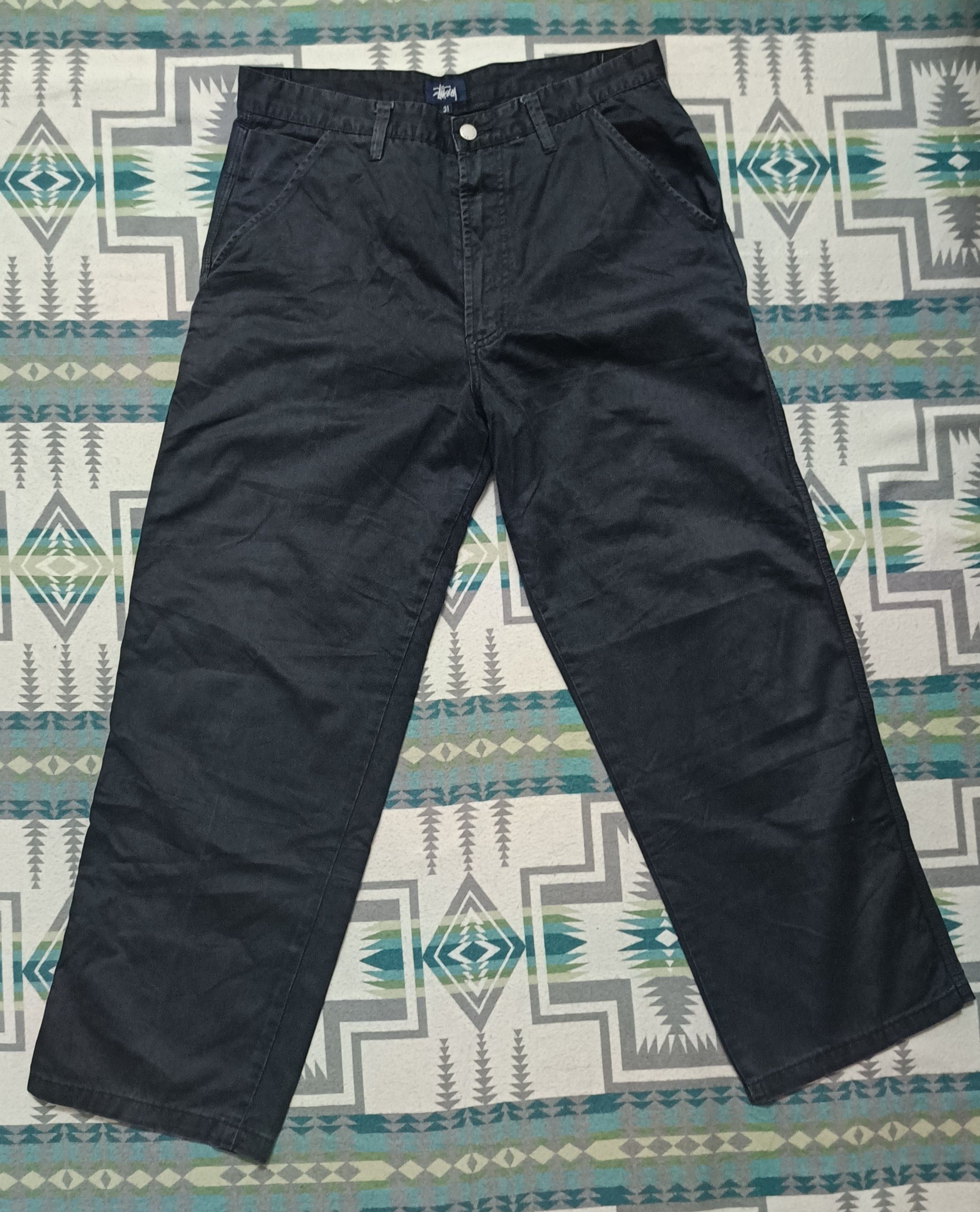 Stussy × Vintage 🔥🔥 Rare Vintage Stussy Black Pants Size US 33 - 1 Thumbnail