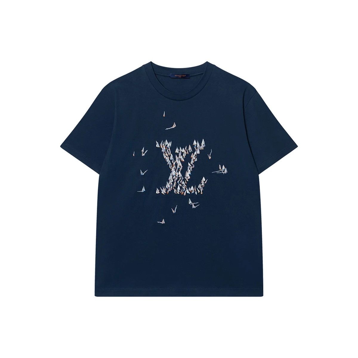 Louis Vuitton Louis Vuitton Sailboat LV Logo Embroidered Cotton T-Shirt Size US L / EU 52-54 / 3 - 2 Thumbnail