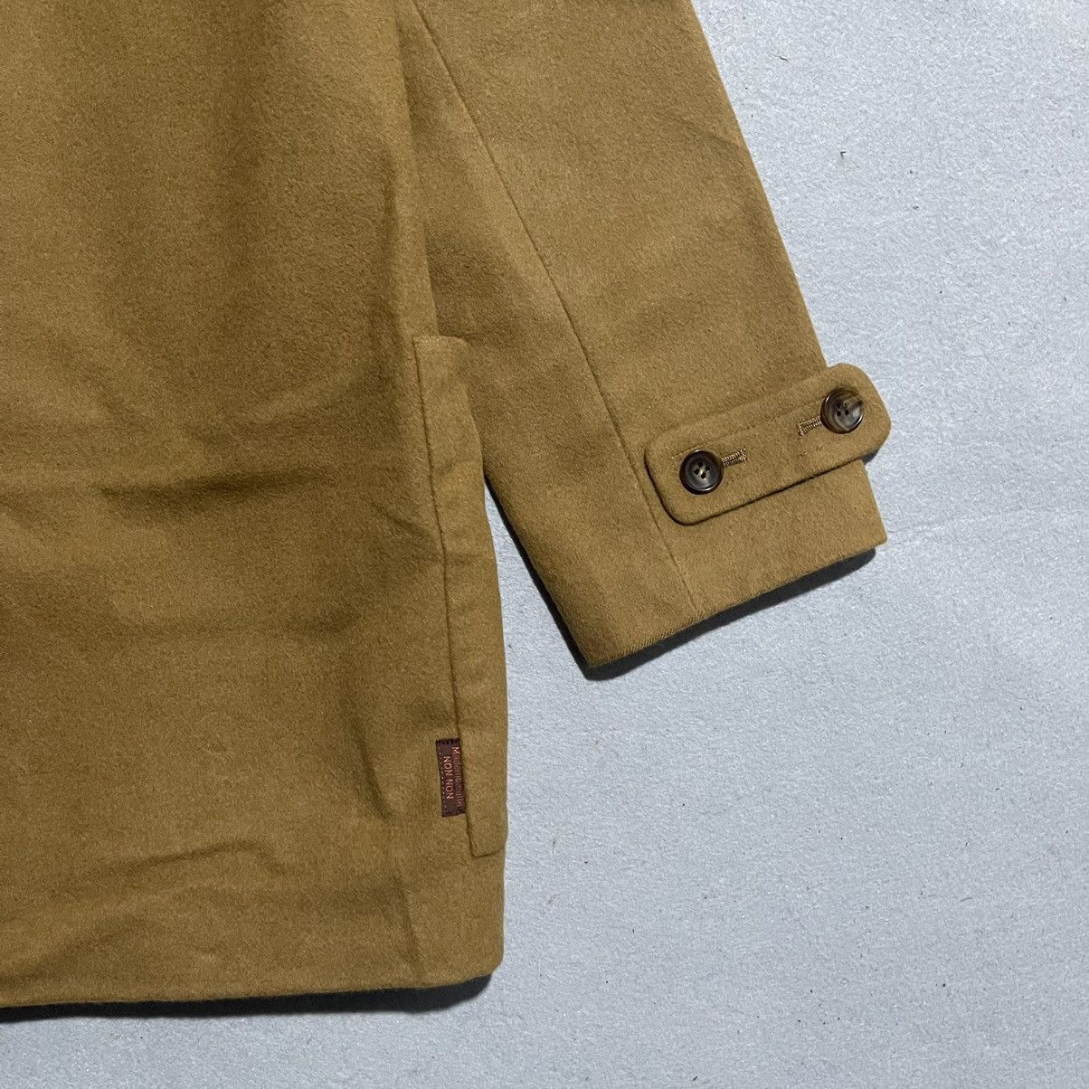 Vintage Mademoiselle NON NON Hooded Duffle Coat Camel Brown