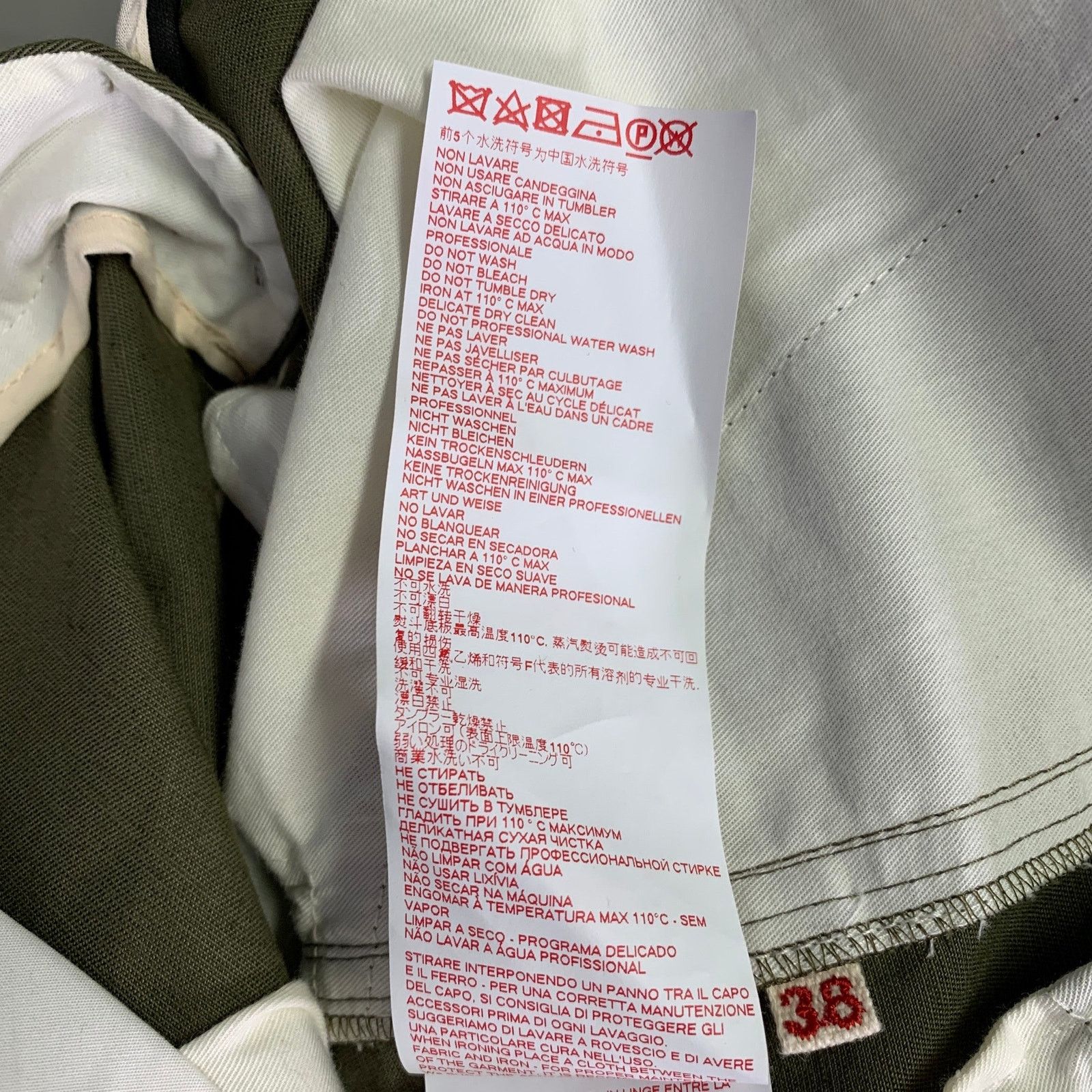 Marni MARNI Green Olive Cotton Linen Twill Flat Front Casual Pants Size 26" / US 2 / IT 38 - 5 Thumbnail