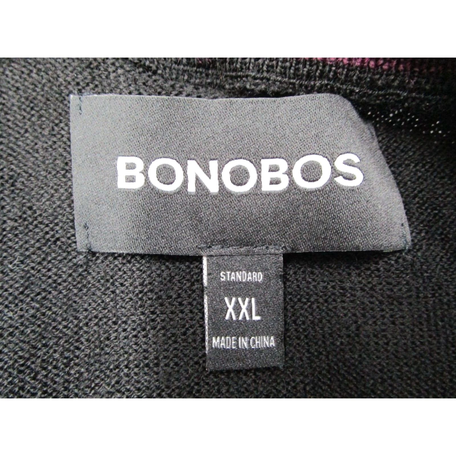 Bonobos VINTAGE Bonobos Men's Sweater Pullover V-Neck Wool 2XL Black Classic Midweight Fall Winter Size US XXL / EU 58 / 5 - 3 Thumbnail