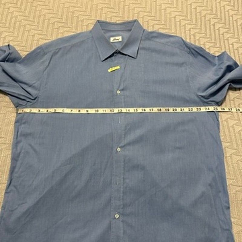 Brioni Brioni blue button down size 17.5 Size US XL / EU 56 / 4 - 6 Thumbnail