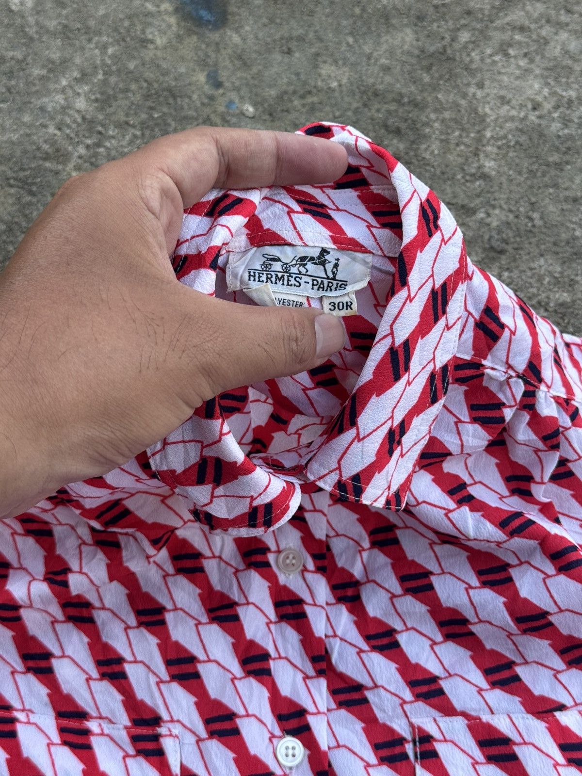 Hermes Hermes Paris Patterned Button Down Size M / US 6-8 / IT 42-44 - 4 Thumbnail