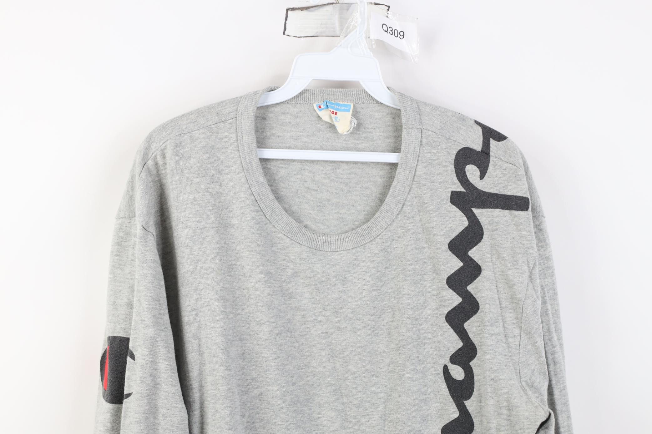 Champion Y2K Champion Jumbo Print Long Sleeve T-Shirt Heather Gray Size US L / EU 52-54 / 3 - 2 Thumbnail