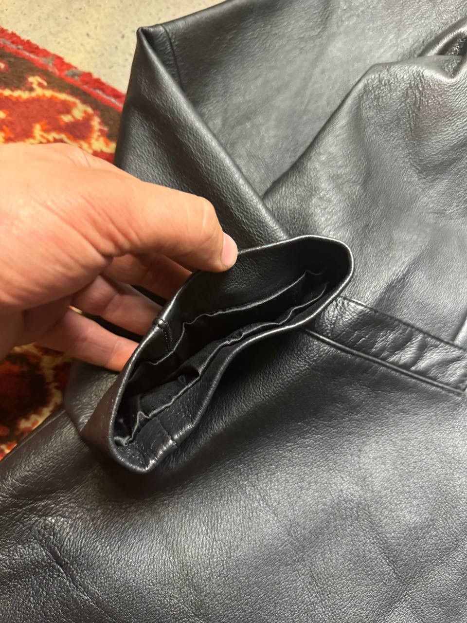 Designer × Vintage Vintage Leather Jacket For women black with pockets Size M / US 6-8 / IT 42-44 - 4 Thumbnail