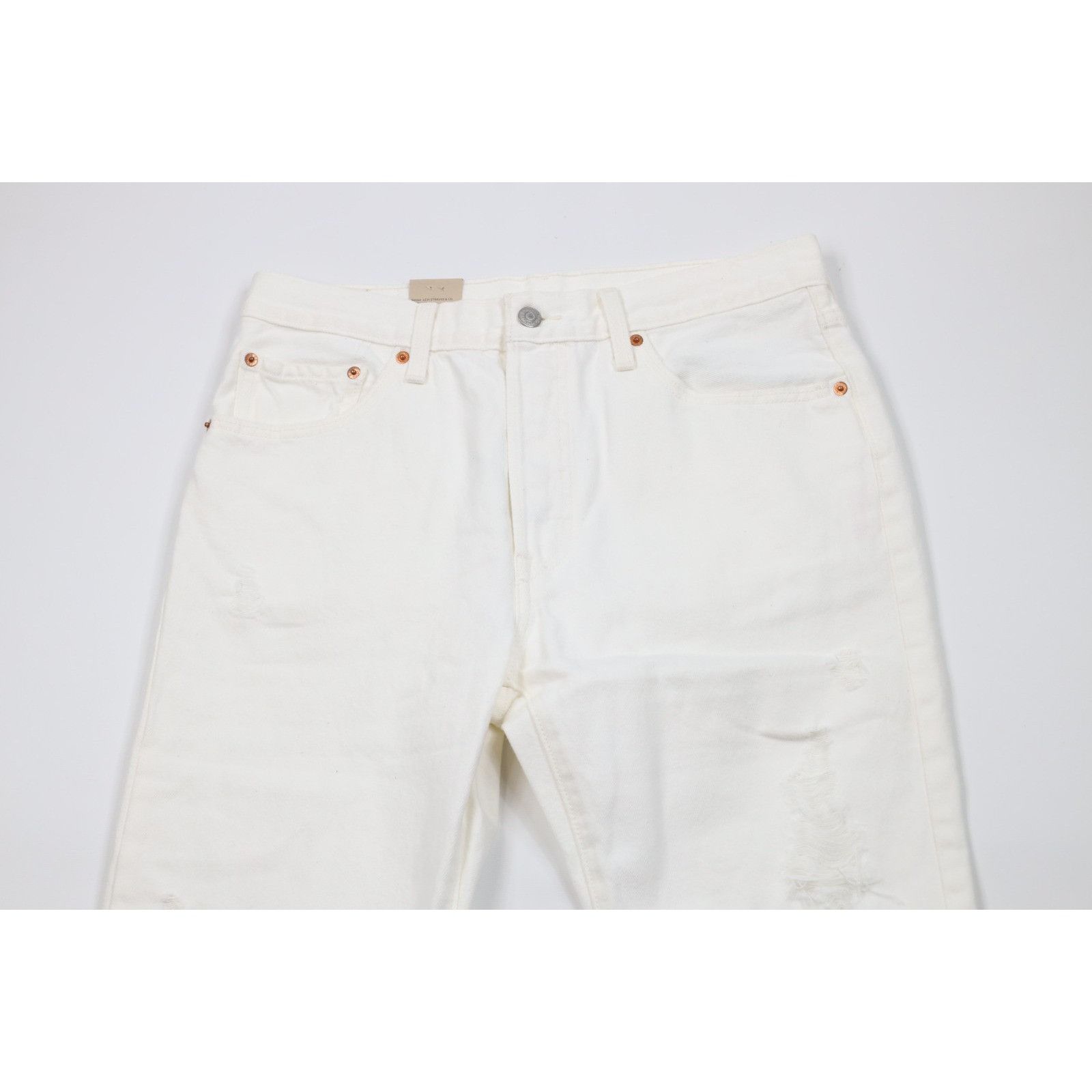 Levi's Deadstock Vintage Y2K Levis 501xx Button Fly Ripped Jeans Size 30" / US 8 / IT 44 - 2 Thumbnail