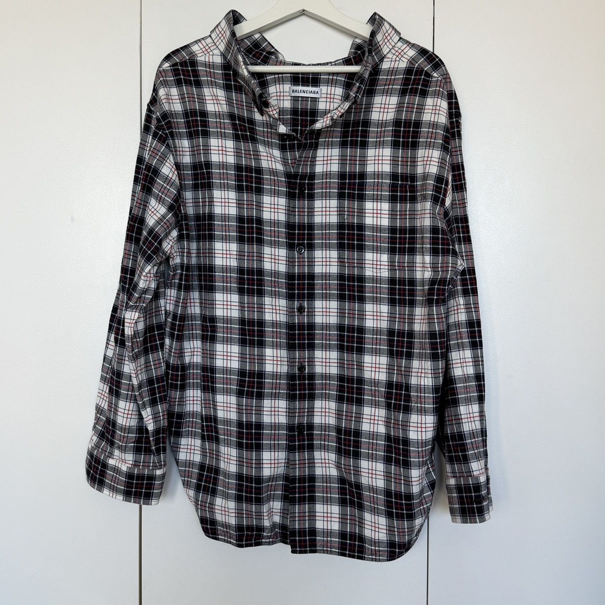 Balenciaga Balenciaga Swing Collar Plaid Shirt, Size 36, Unisex Size US M / EU 48-50 / 2 - 1 Thumbnail