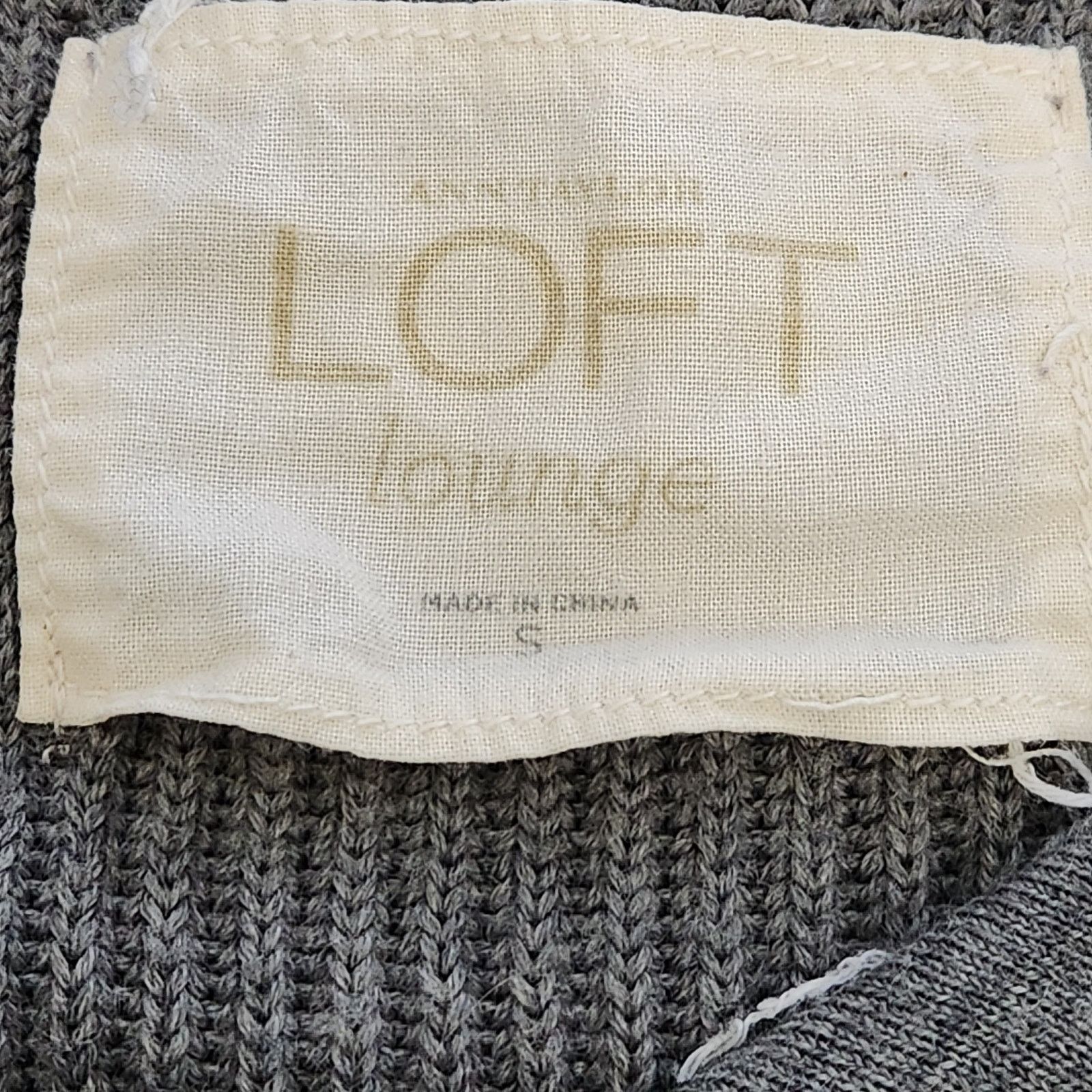 Other Loft Lounge Gray Full Zip W/Button Up Collar Cardigan S Wool Size S / US 4 / IT 40 - 5 Thumbnail