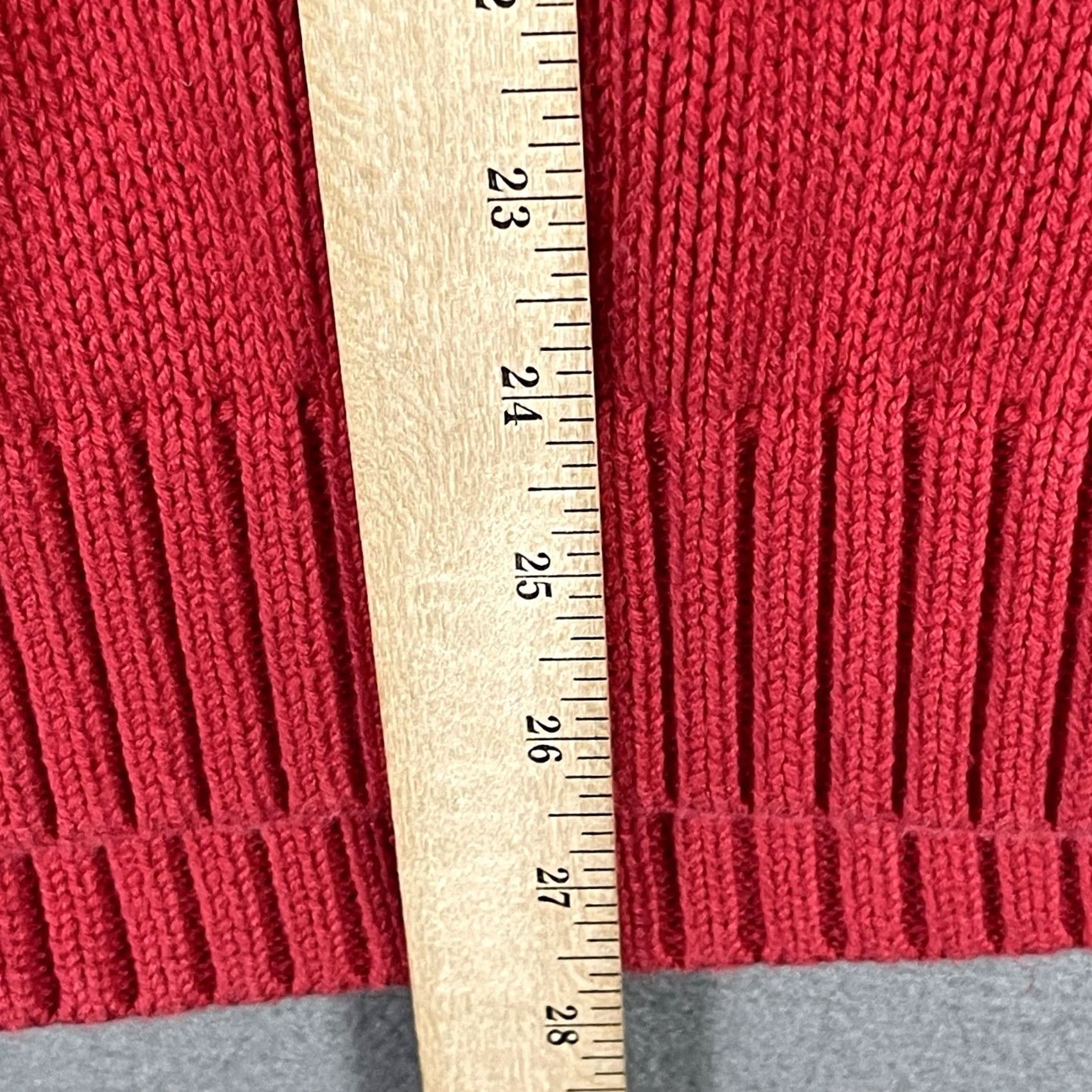 Lands' End Lands' End Pullover Sweater Large 42-44 Red 100% Cotton Thick Preppy Dad Men Size US L / EU 52-54 / 3 - 7 Thumbnail