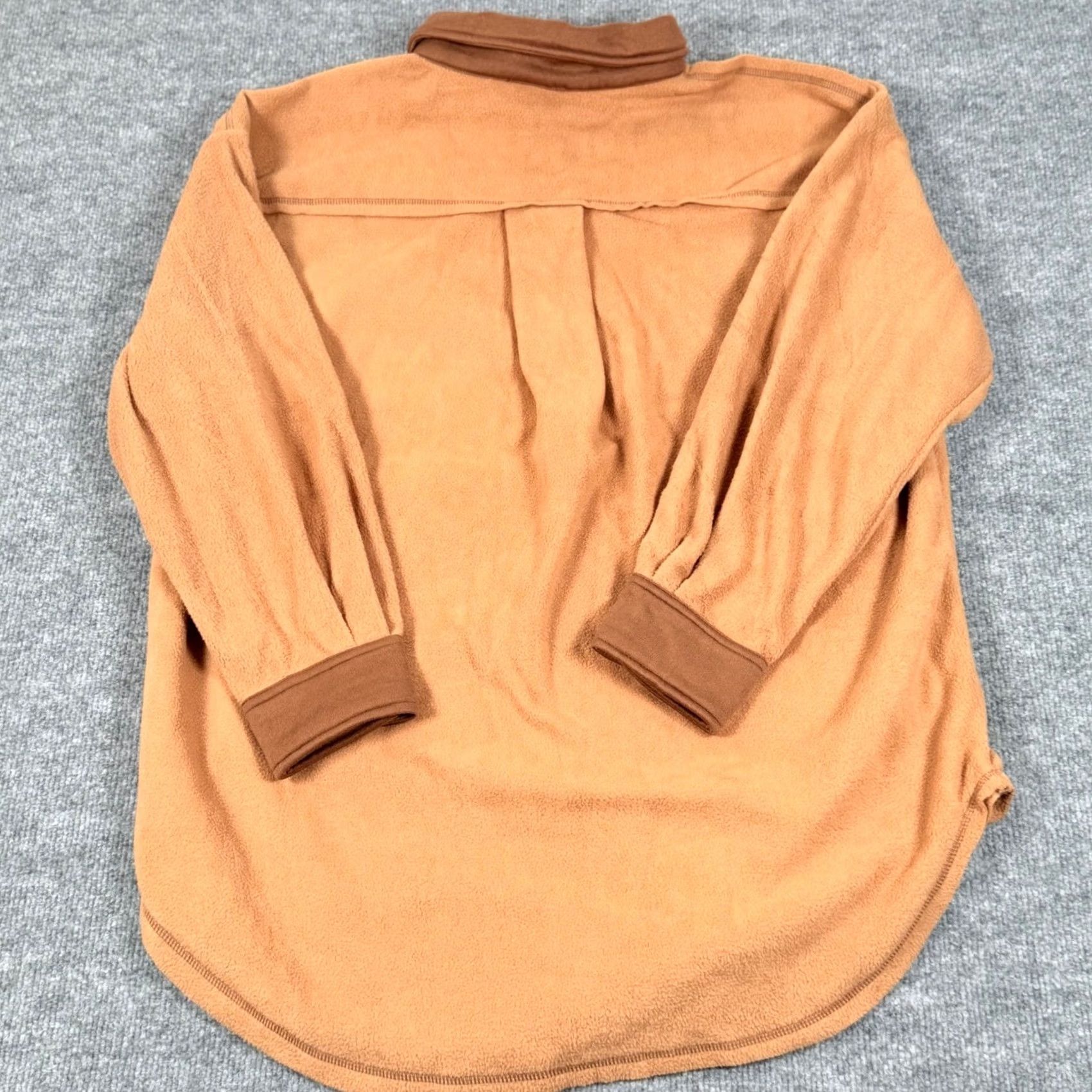 Vintage La Miel Fleece Shirt Jacket Shacket Oversized Button Up Brown Pockets Elbow Patch Casual Womens S Size S / US 4 / IT 40 - 3 Thumbnail