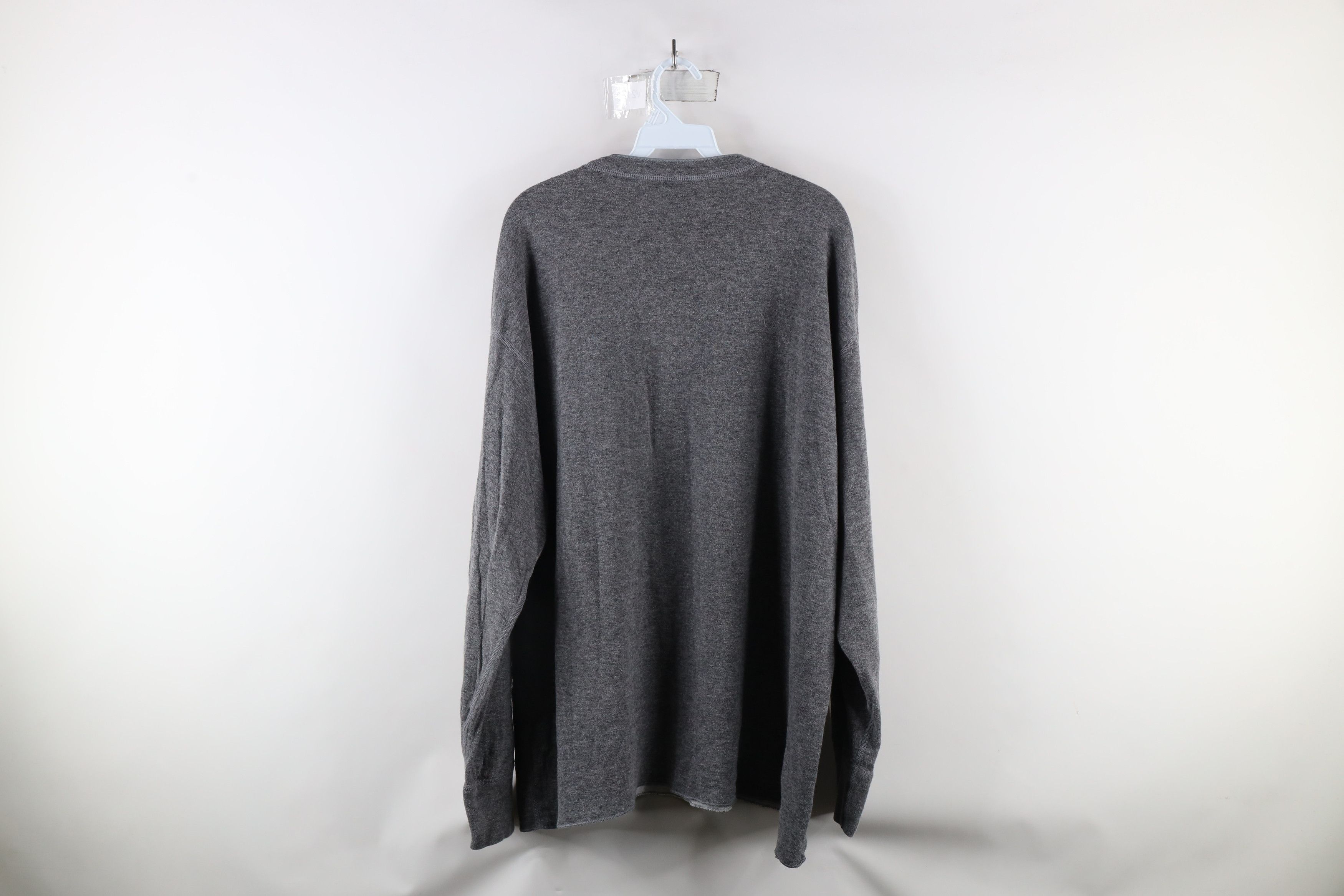 L.L. Bean × Vintage Vintage LL Bean Wool Blend Long Sleeve Henley T-Shirt Gray Size US XXL / EU 58 / 5 - 7 Thumbnail