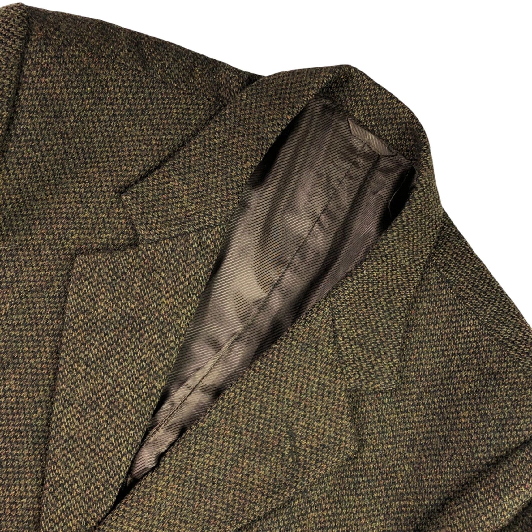 Pierre Cardin Pierre Cardin Blazer Tweed Wool Leather Buttons Notch Lapel Single-Breasted 42 R Classic Brown Red Italy Men Men’s Vintage No Size 42R - 2 Thumbnail