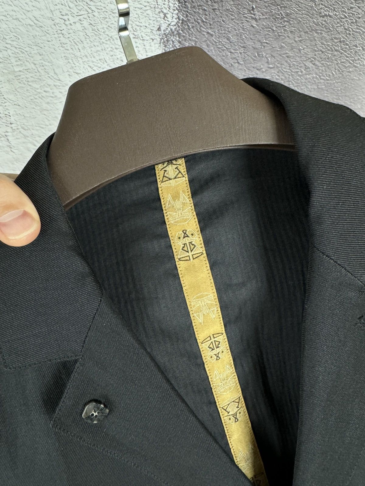 Marithe + Francois Girbaud Marithe Francois Girbaud black ramie wool avant garde blazer Size 42R - 10 Thumbnail