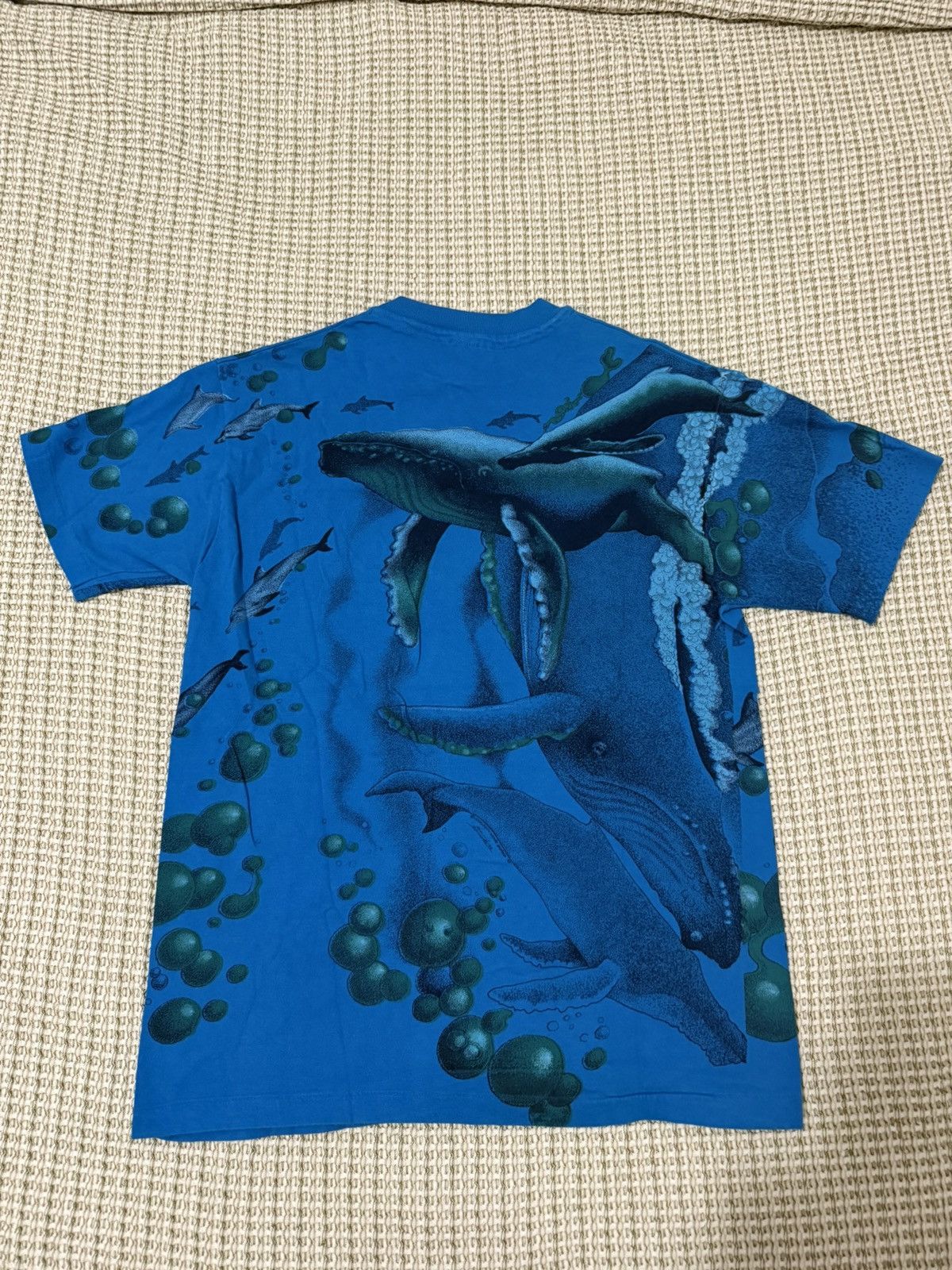 Hanes Hanes Beefy-T Pre Shrunk Whale/Ocean All Around Print Size US M / EU 48-50 / 2 - 2 Thumbnail