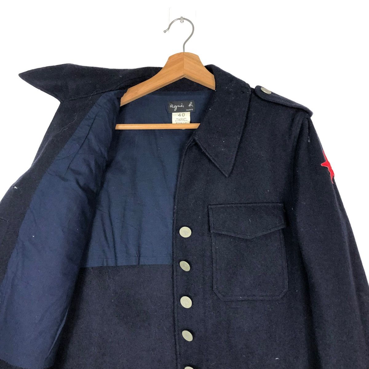 agnes b. 🔥VINTAGE CROPPED WOOL JACKET AGNES B. MILITARY DESIGN Size US S / EU 44-46 / 1 - 12 Thumbnail