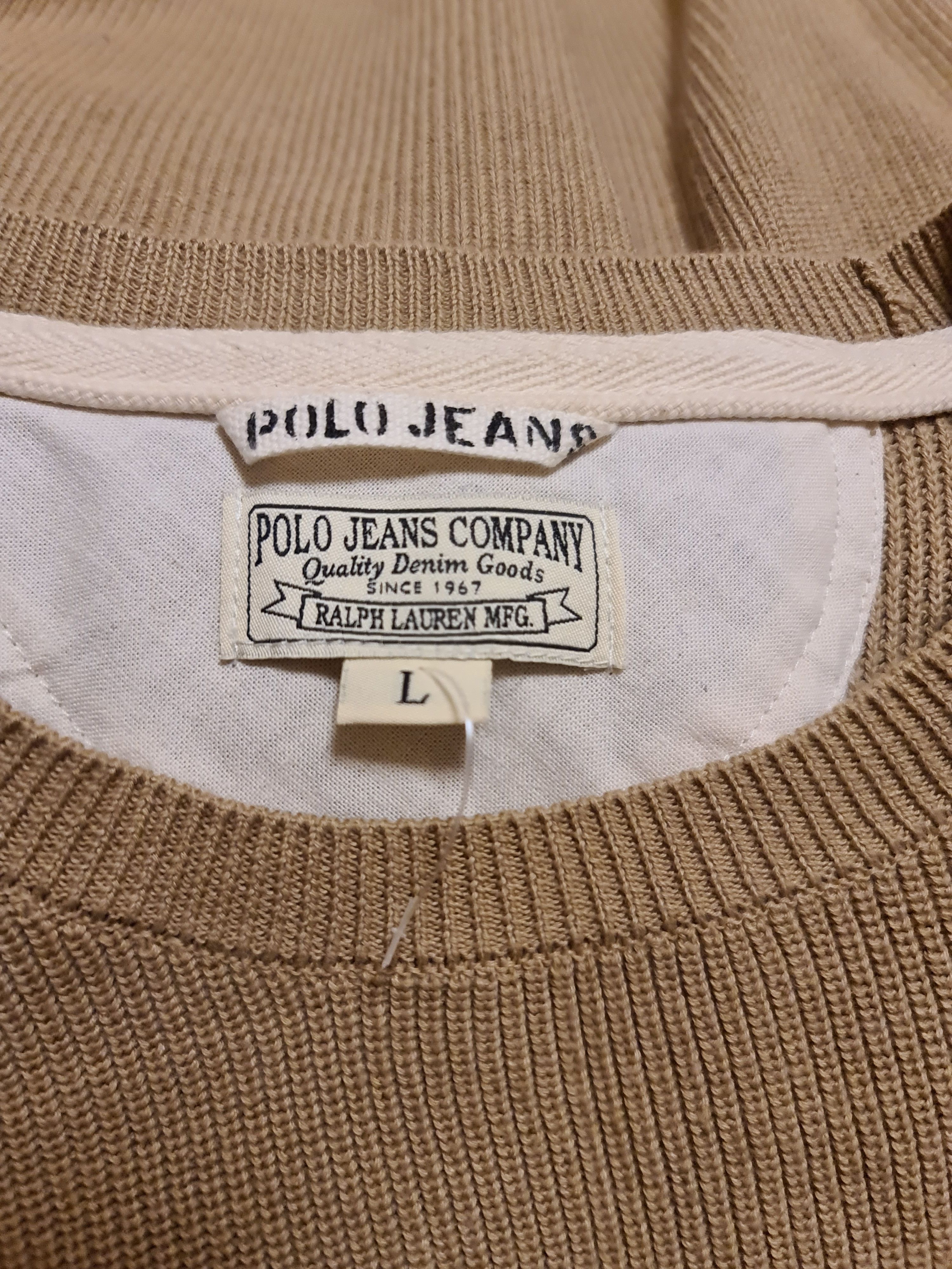 Lauren Ralph Lauren Vintage Polo Jeans Co. Flag Knit Ribbed Sweater Size US L / EU 52-54 / 3 - 3 Thumbnail