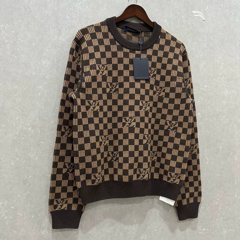 Louis Vuitton louis vuitton checkered wool sweater size L Size US L / EU 52-54 / 3 - 3 Thumbnail