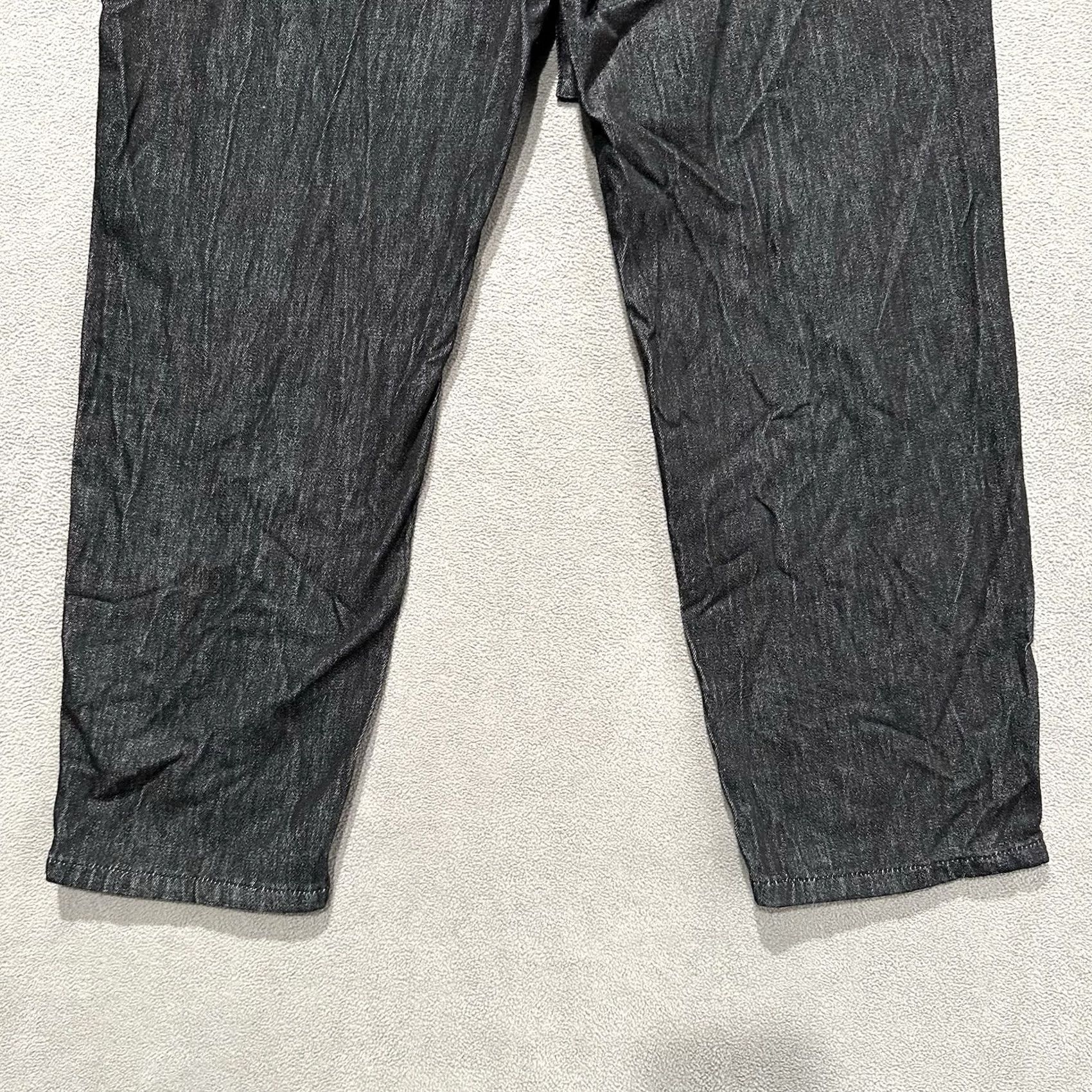 Vintage Grace Karin Pants Womens Medium Black Chambray Paperbag Waist Trousers Tied EUC Size 32" / US 10 / IT 46 - 6 Thumbnail