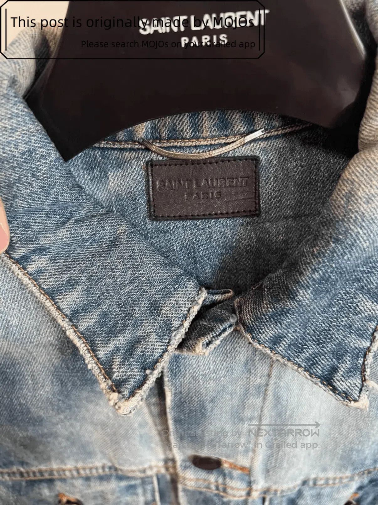 Saint Laurent Paris Sz S Saint Laurent Paris 17SS Bleach Denim Jacket mojos1513 Size US S / EU 44-46 / 1 - 3 Thumbnail