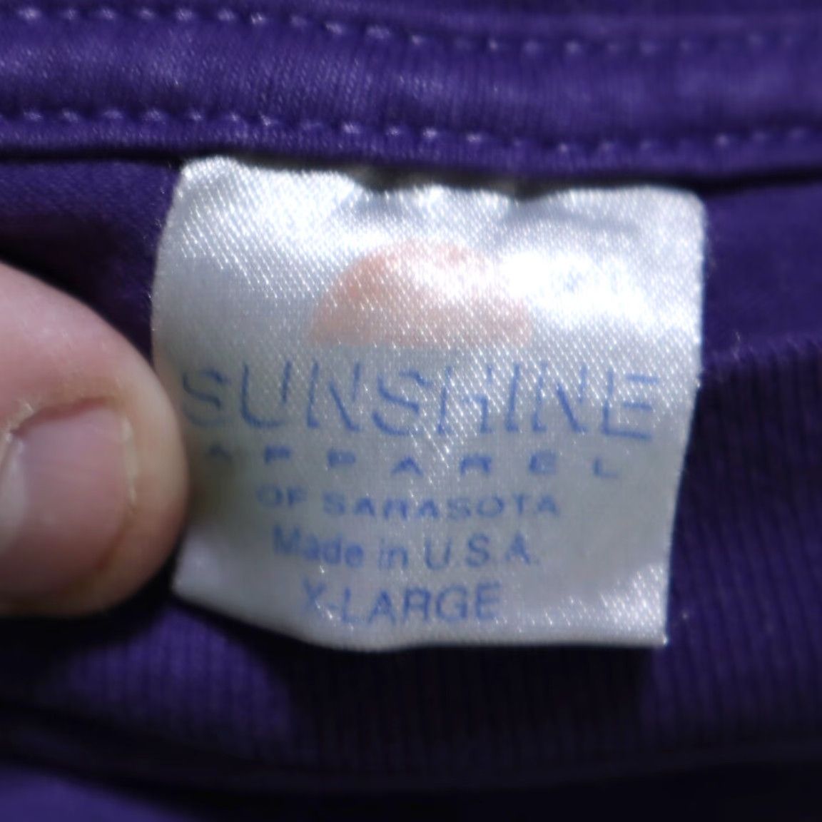 Vintage VTG Sunshine Apparel Florida Palm Solid T-Shirt Purple Men's XL Shirt Size US XL / EU 56 / 4 - 5 Thumbnail