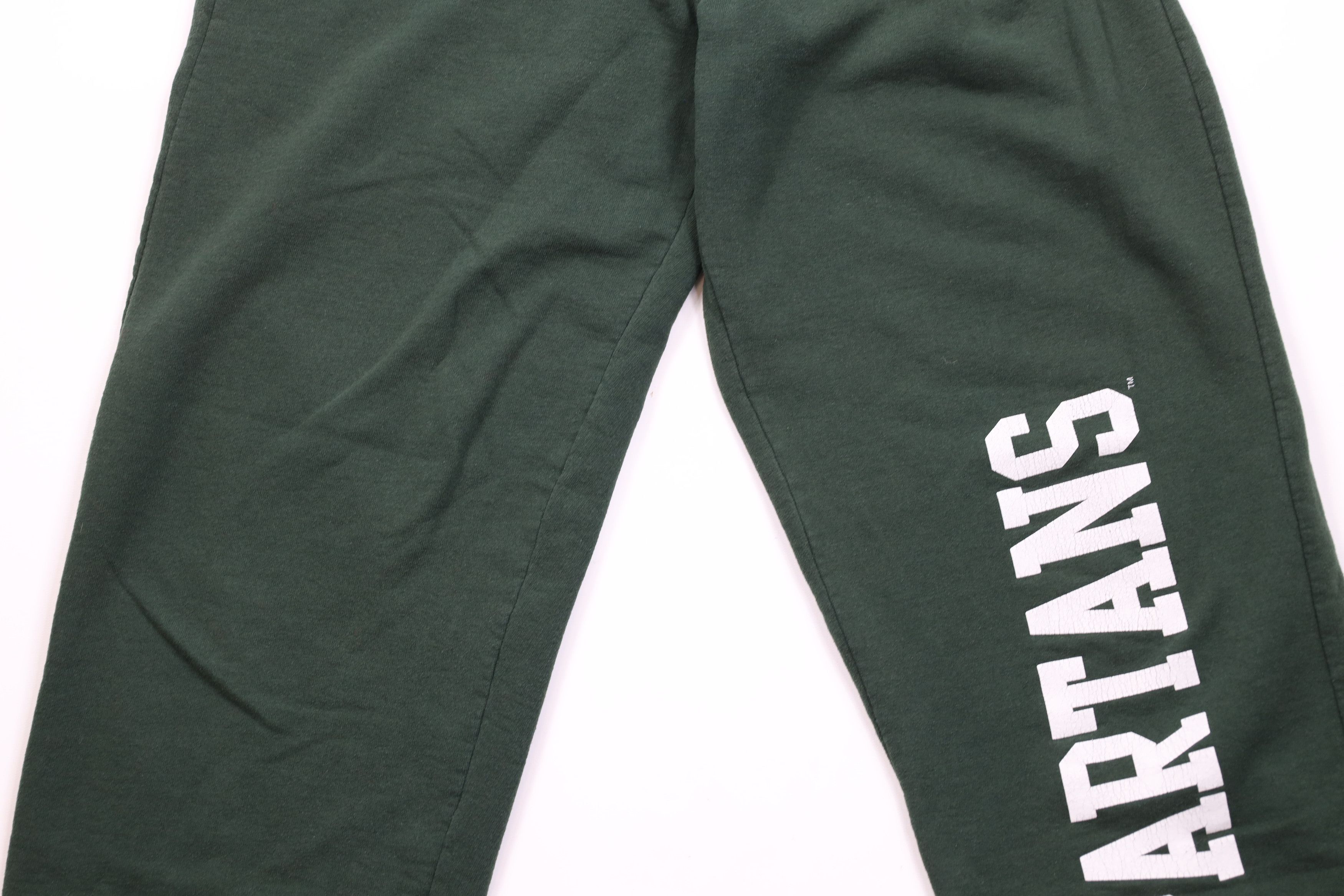 Vintage Vintage 90s State University Wide Leg Sweatpants Green Size US 32 / EU 48 - 3 Thumbnail
