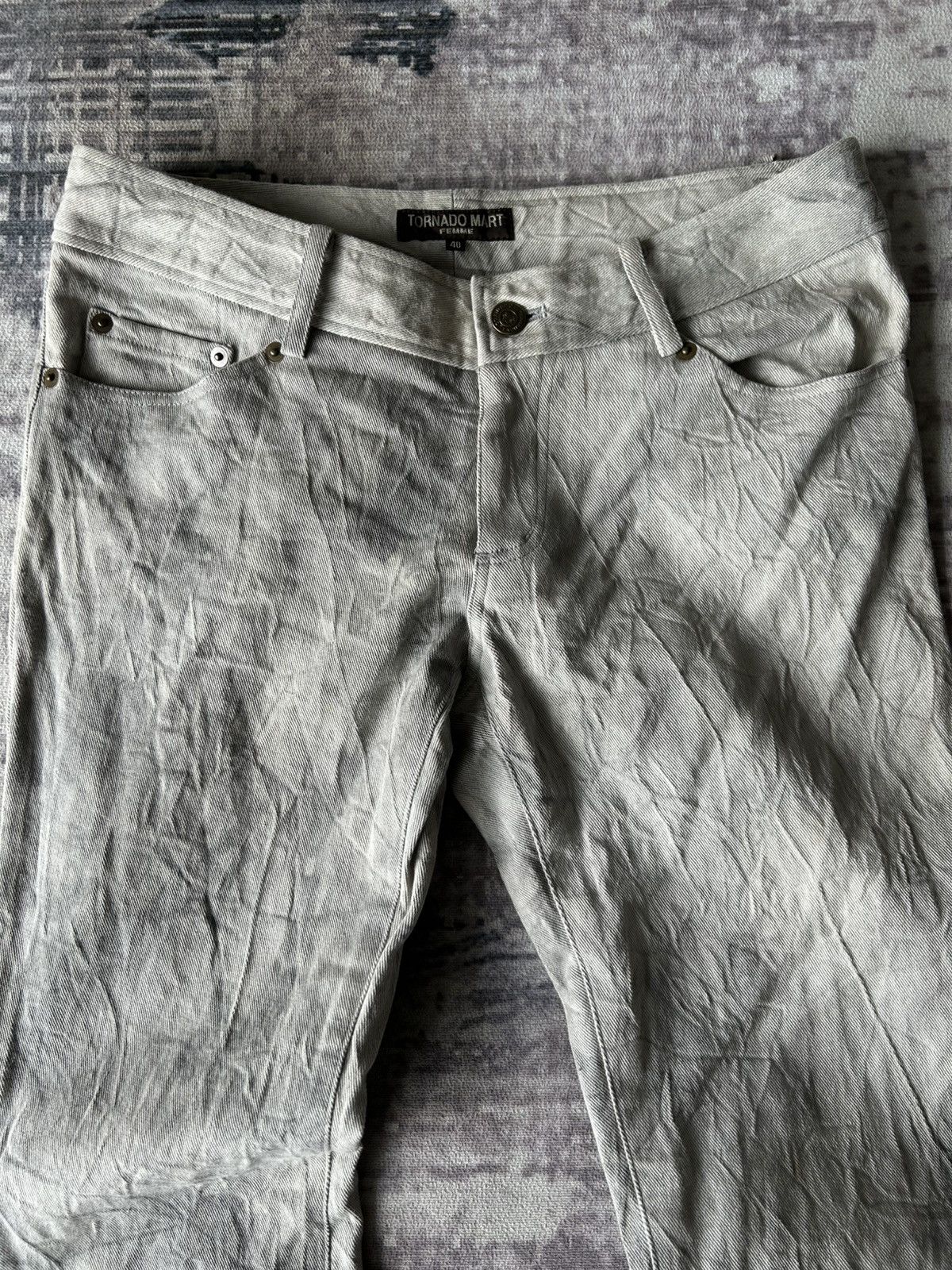 Tornado Mart Tornado Mart Punk Flared Wrinkled Pants Size US 30 / EU 46 - 4 Thumbnail