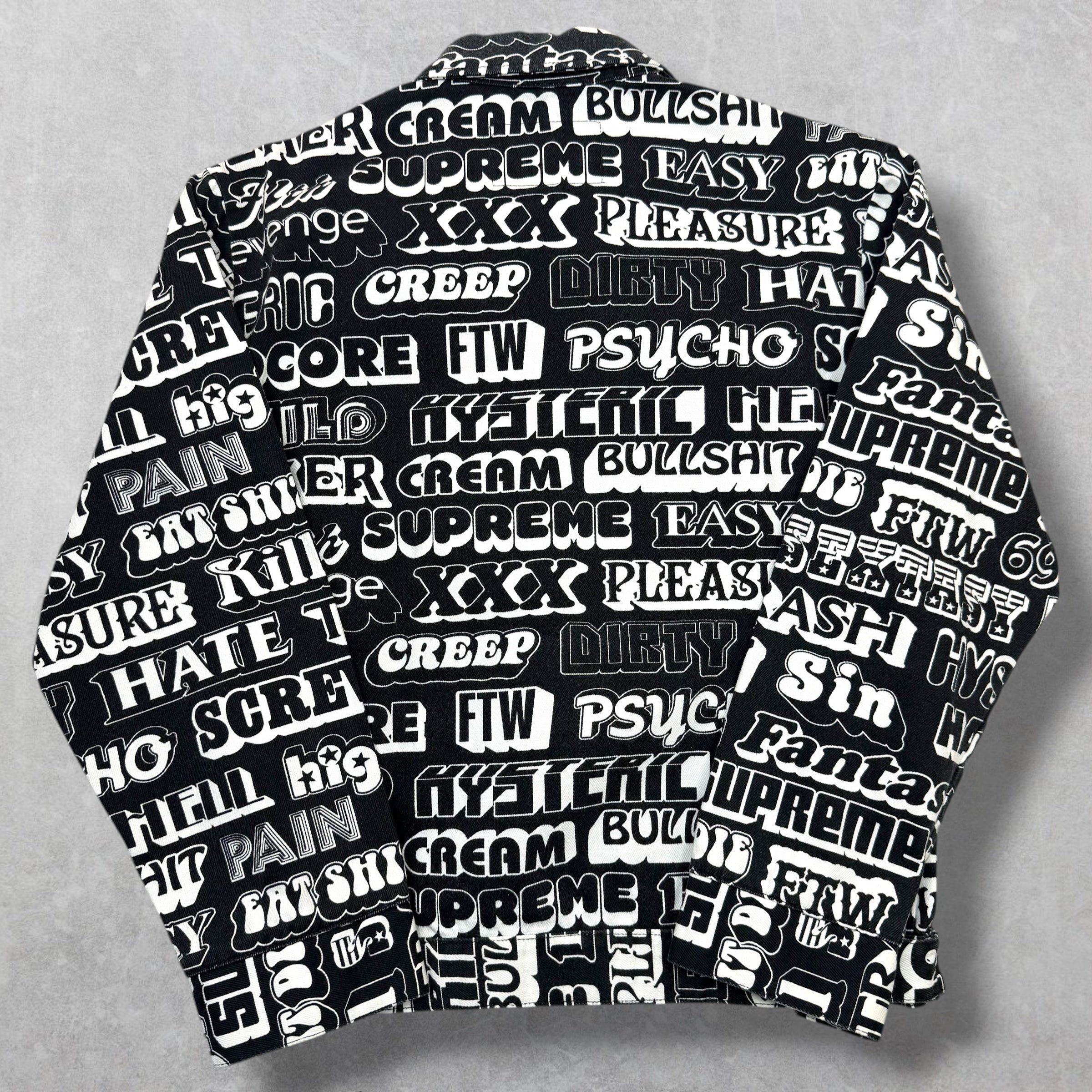 Supreme Supreme Hysteric Glamour Text Work Jacket Black S Size US S / EU 44-46 / 1 - 2 Thumbnail