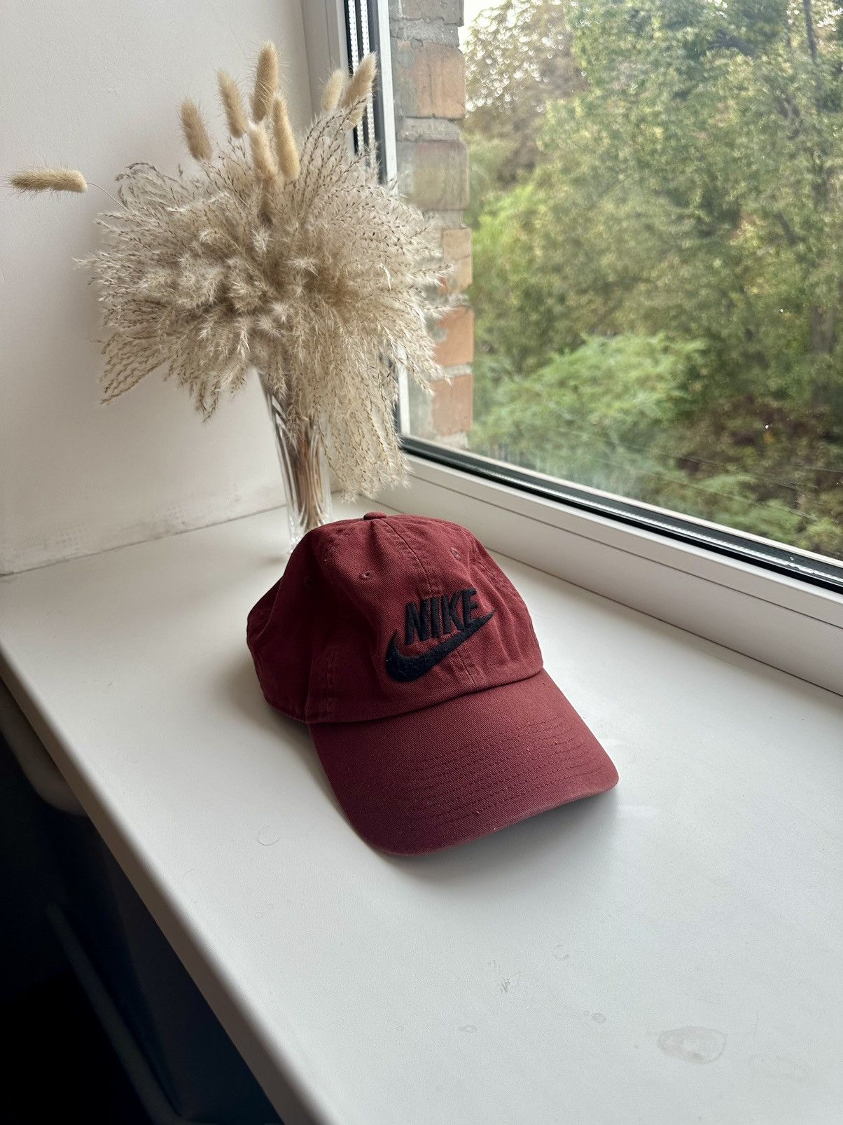 Nike Vintage Nike Red Cap Swoosh Big Logo Size ONE SIZE - 5 Thumbnail