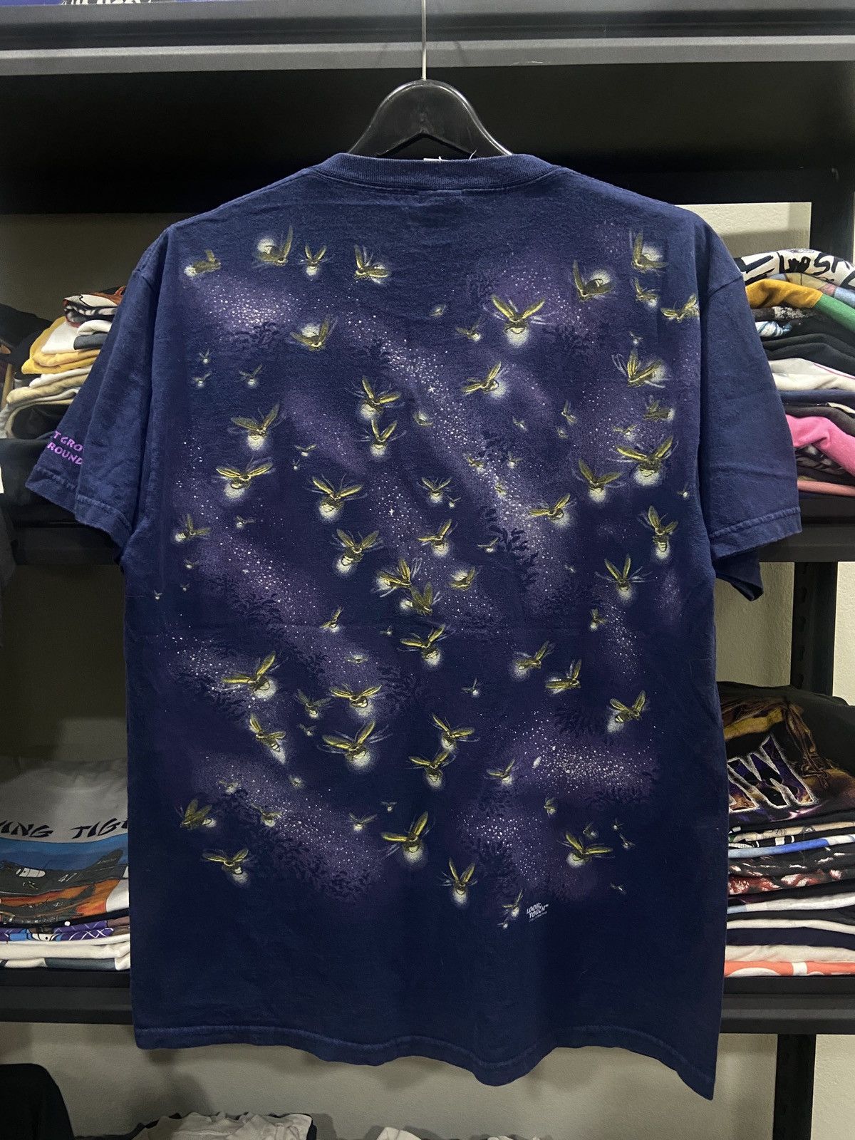 Vintage 🌎🔥 Y2K 2002s Firefly Neon Blacklight Overprint T-Shirt Size US L / EU 52-54 / 3 - 8 Thumbnail