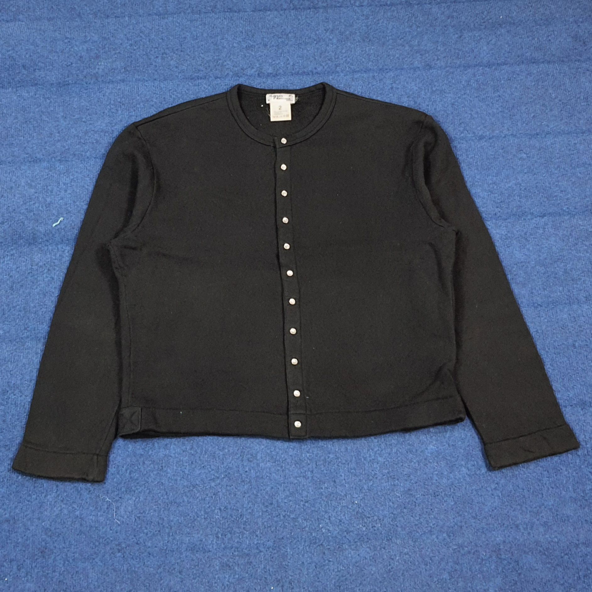 agnes b. Vintage Agnes B Homme Paris Snap Button Cardigan C300N21 Size US M / EU 48-50 / 2 - 1 Thumbnail