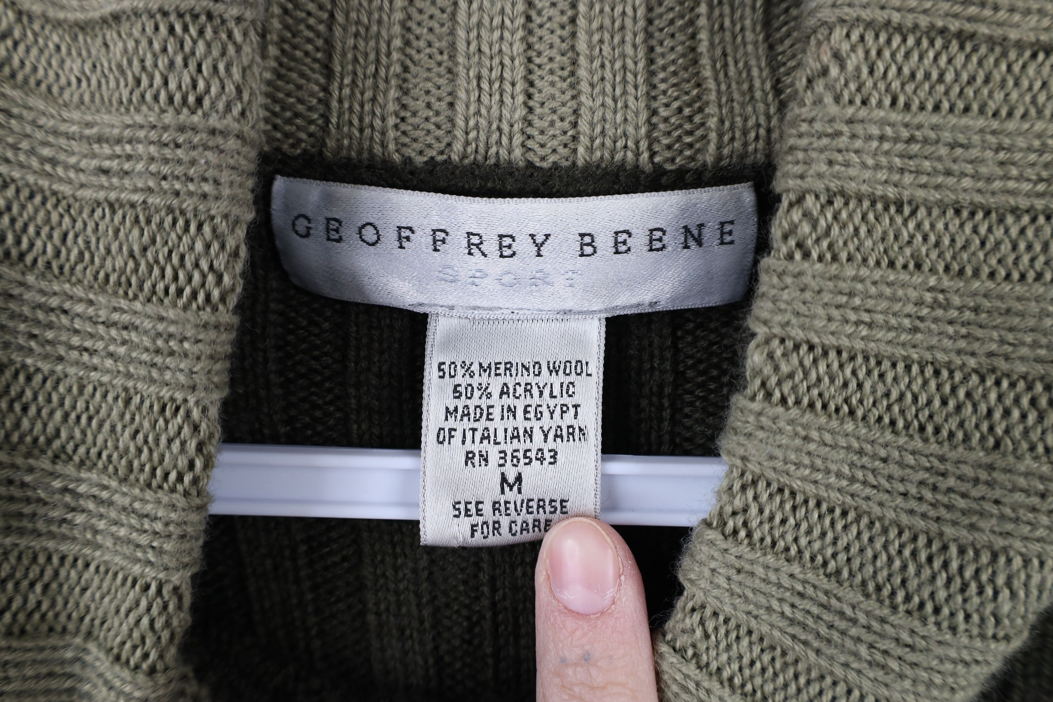 Vintage Vintage 90s Streetwear Chunky Ribbed Knit Mock Neck Sweater Size M / US 6-8 / IT 42-44 - 6 Thumbnail
