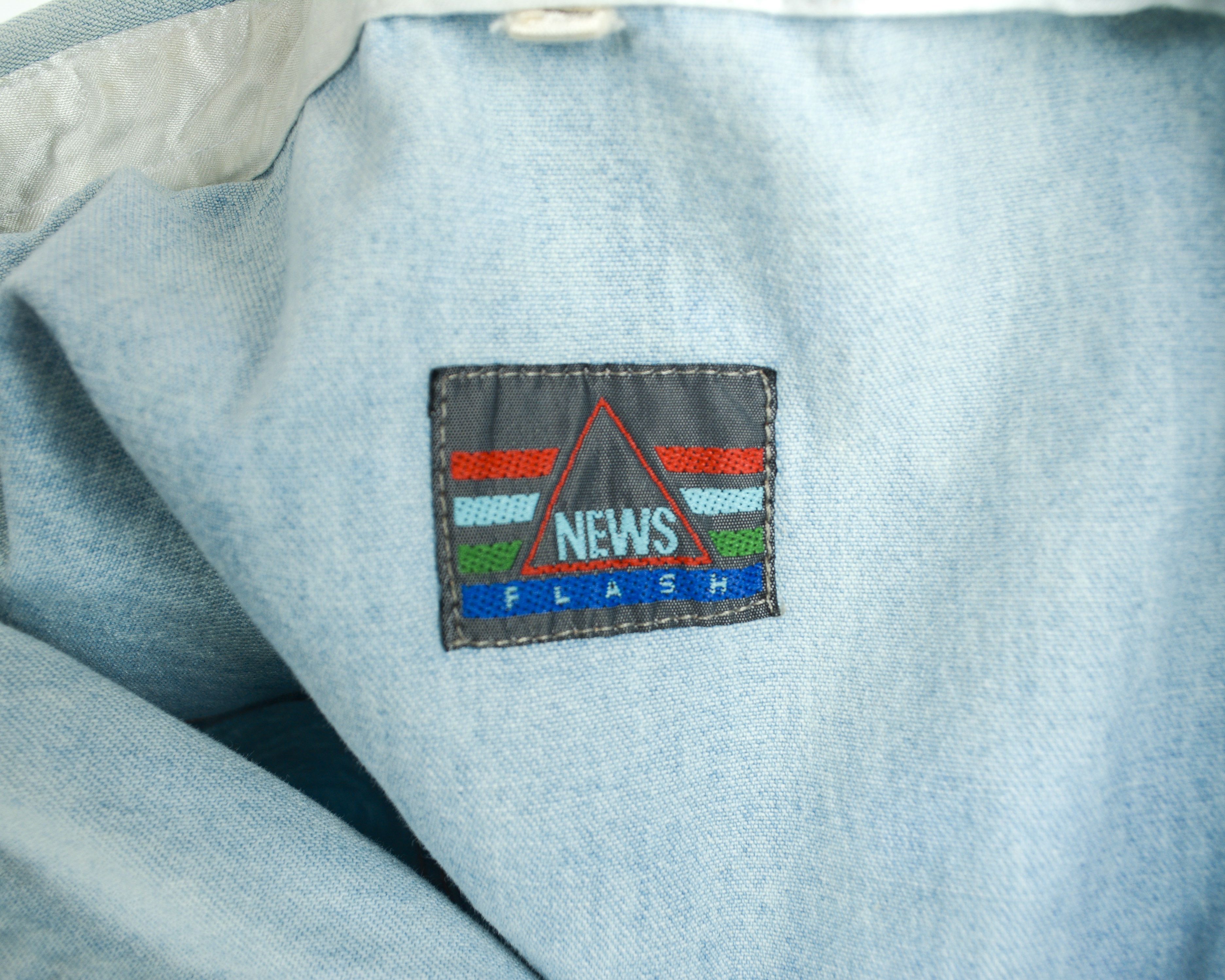Cowboy Equipment NEWS FLASH Denim Shirt S Long Sleeved Pearl Snap Retro Size US S / EU 44-46 / 1 - 12 Thumbnail