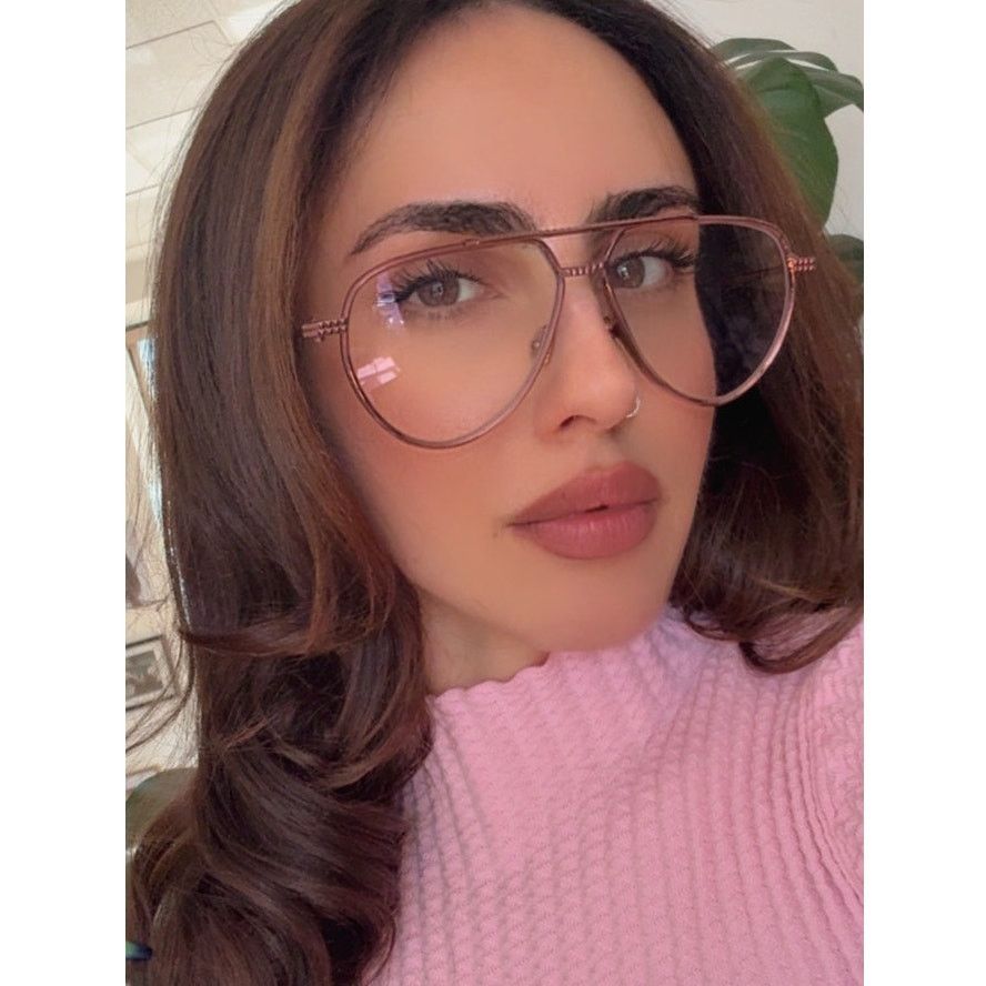 Valentino NEW Valentino VLX133-C Rose Gold Metal Pilot Aviator Frames Size ONE SIZE - 1 Thumbnail