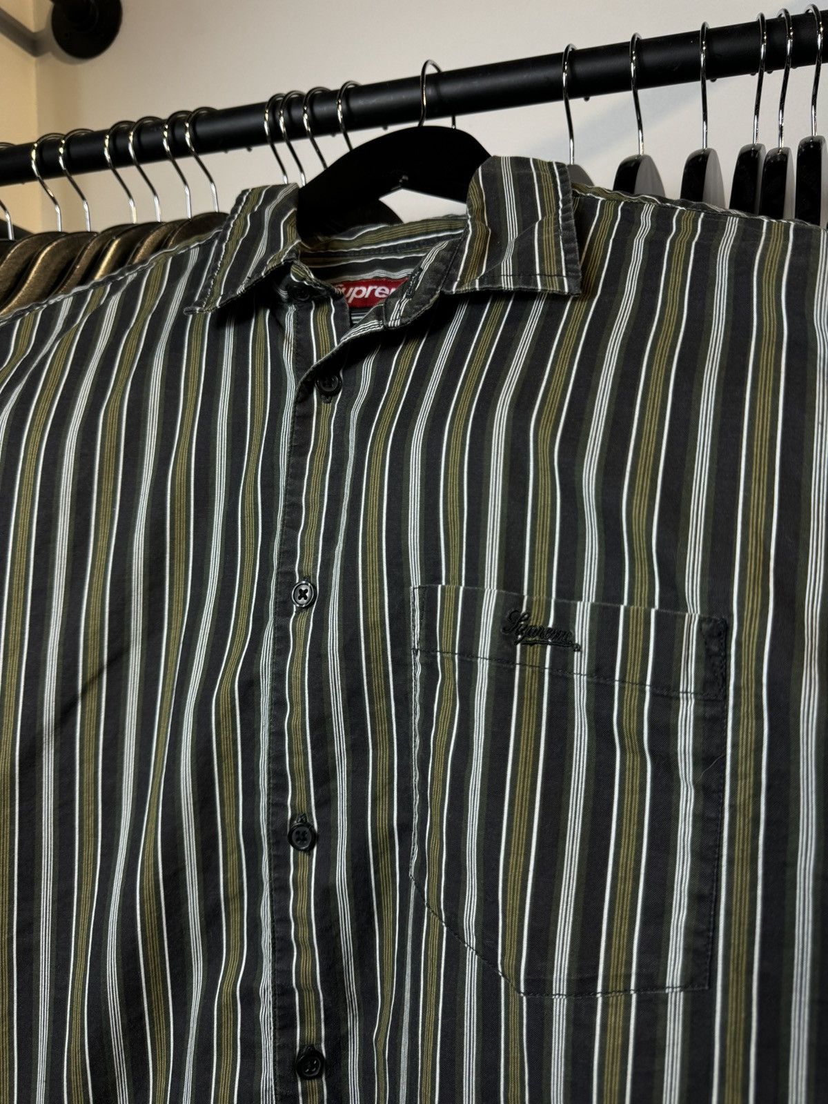 Supreme Supreme Striped Button Up Short Sleeve Size US L / EU 52-54 / 3 - 2 Thumbnail