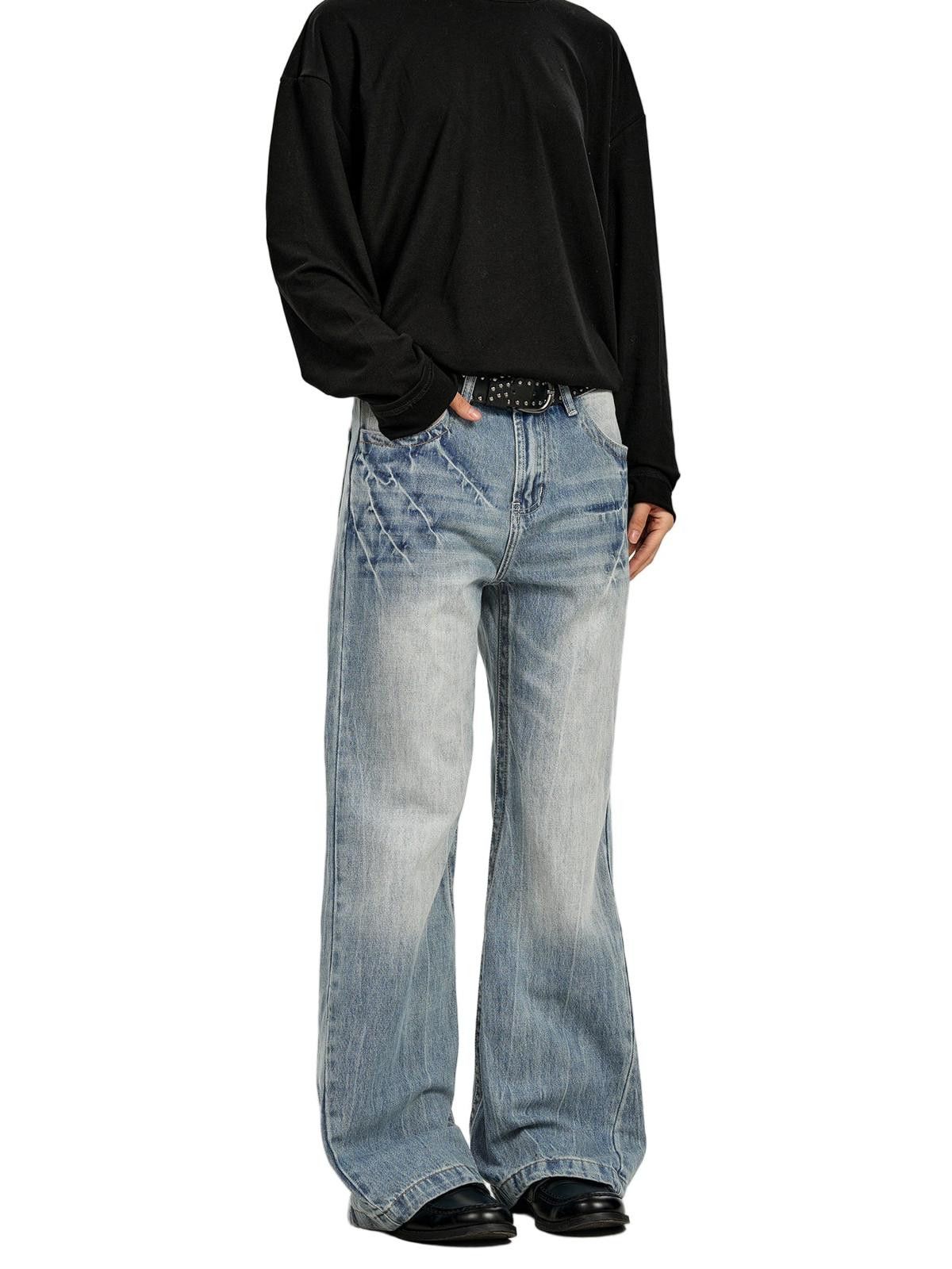 Vintage Lightning Wash Flare Denim Jeans Size US 32 / EU 48 - 4 Thumbnail