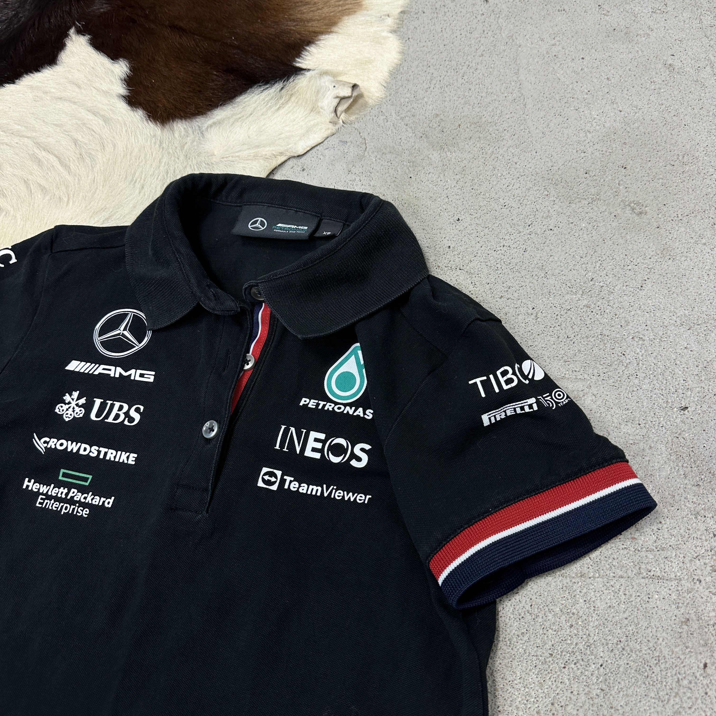 Mercedes-Benz Vintage Moto Streetwear Petronas Mercedes F1 Polo T-shirt Size XS / US 0-2 / IT 36-38 - 3 Thumbnail