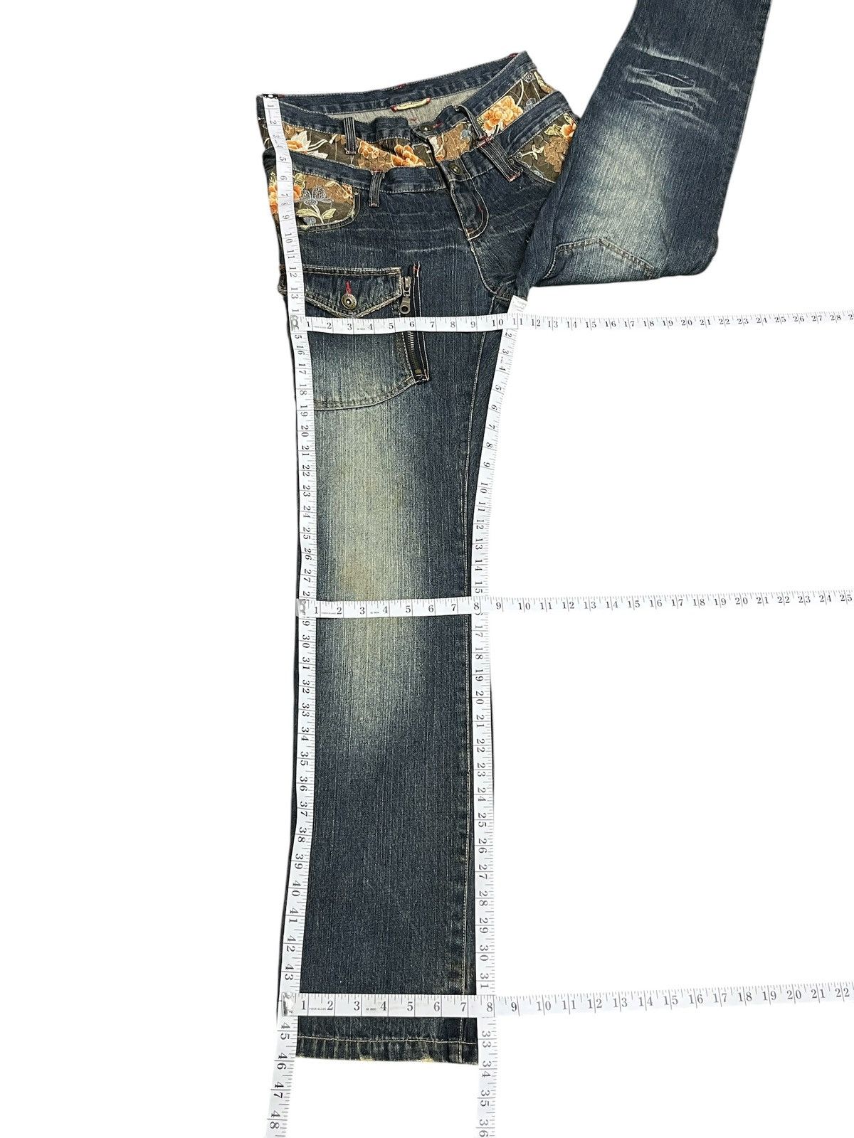 Pure Blue Japan Ultra Rare Gumu Grunge Mudwash Karakuri Sukajan Denim XL Size US 31 - 13 Thumbnail