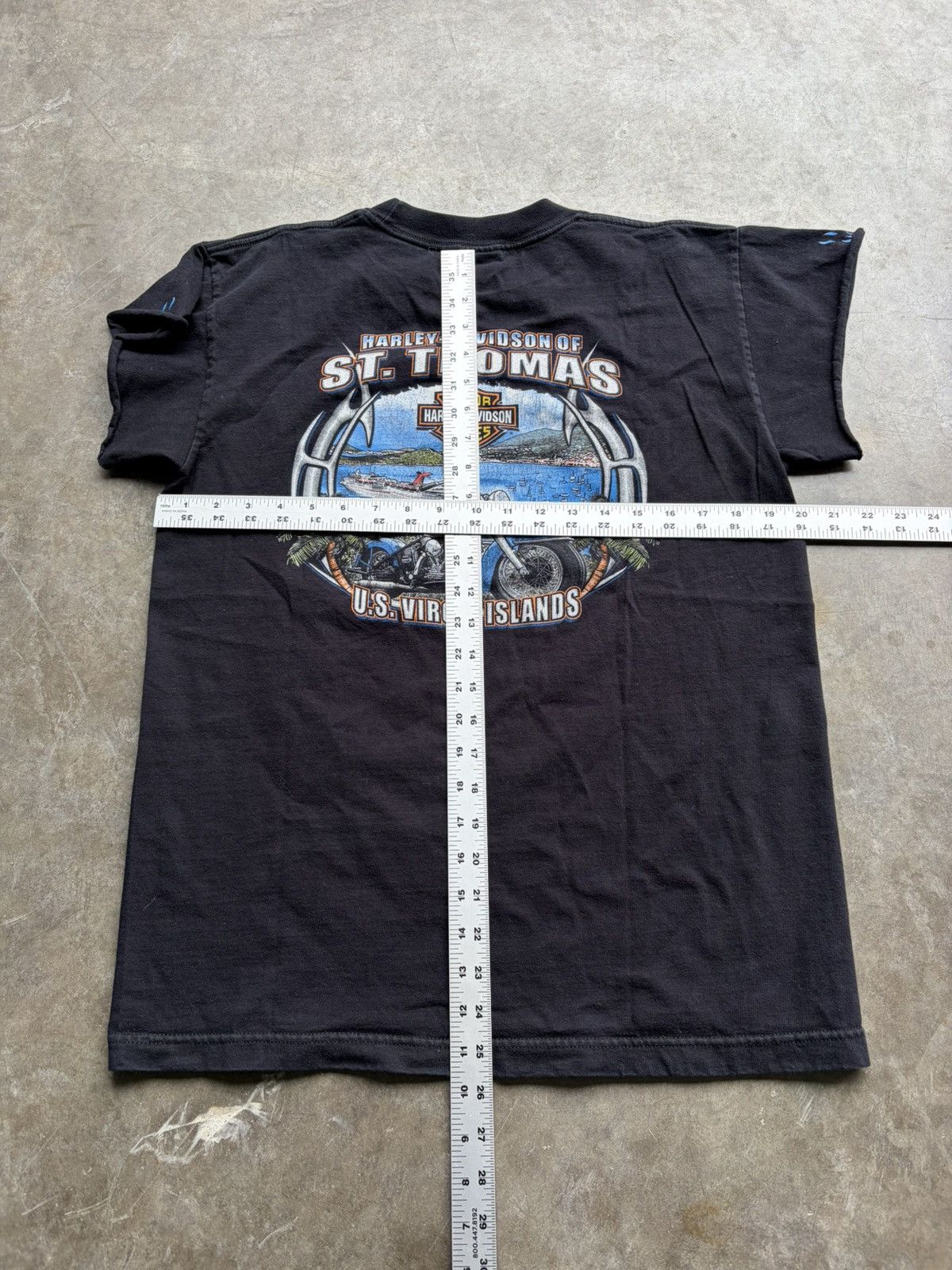 Harley Davidson Vintage Harley Davidson Flame Chopped Sleeve Graphic Tee Size US M / EU 48-50 / 2 - 6 Thumbnail