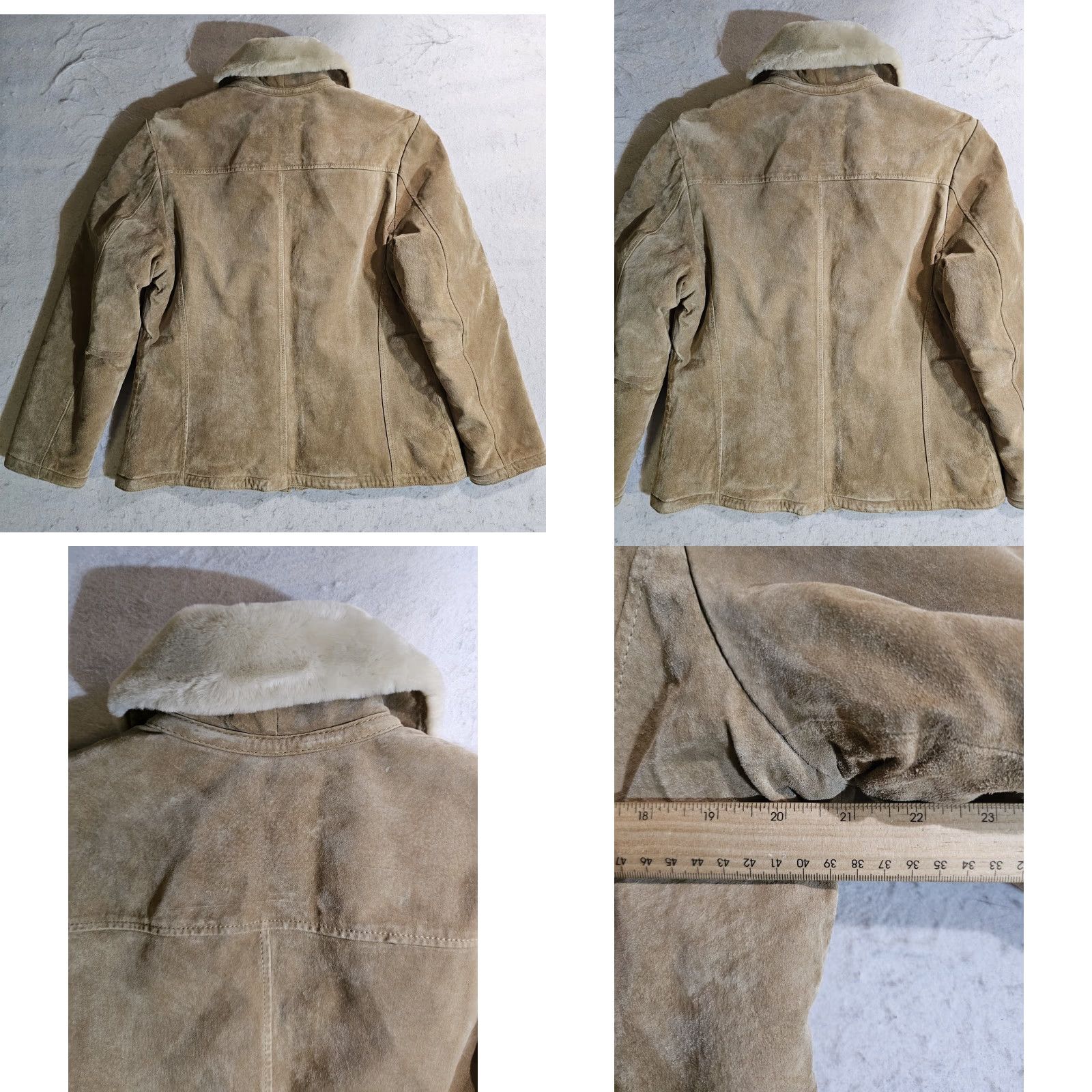 Vintage VINTAGE Winlit Beige Leather/Suede Faux Fur Full Zip Coat Jacket Womens Sz Large Leather/Suede Faux Fur Full Zip Coat Jacket Beige 90s Womens Size L / US 10 / IT 46 - 8 Thumbnail