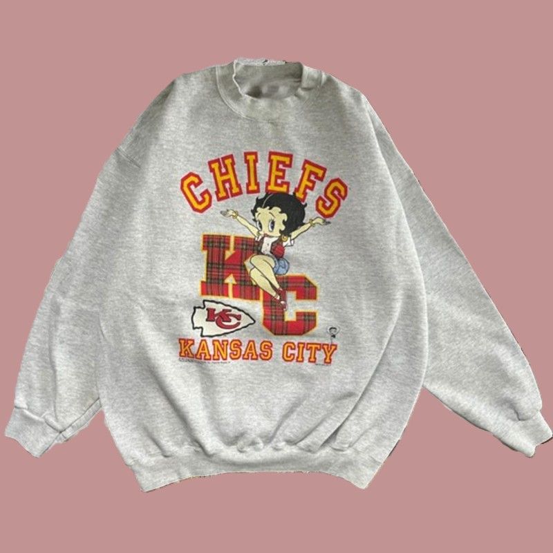 Other 1994 KC CHIEFS BETTY BOOP SWEATSHIRT Reprint Size US M / EU 48-50 / 2 - 3 Thumbnail