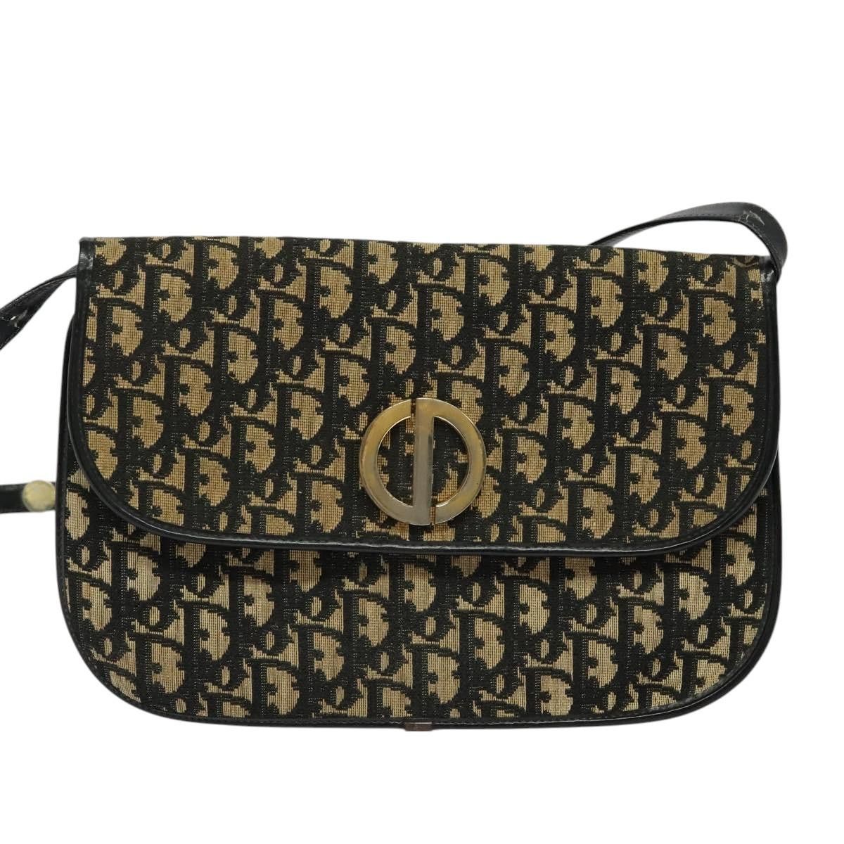 Dior DIOR Trotter Canvas Shoulder Bag Navy Gold Size ONE SIZE - 13 Thumbnail